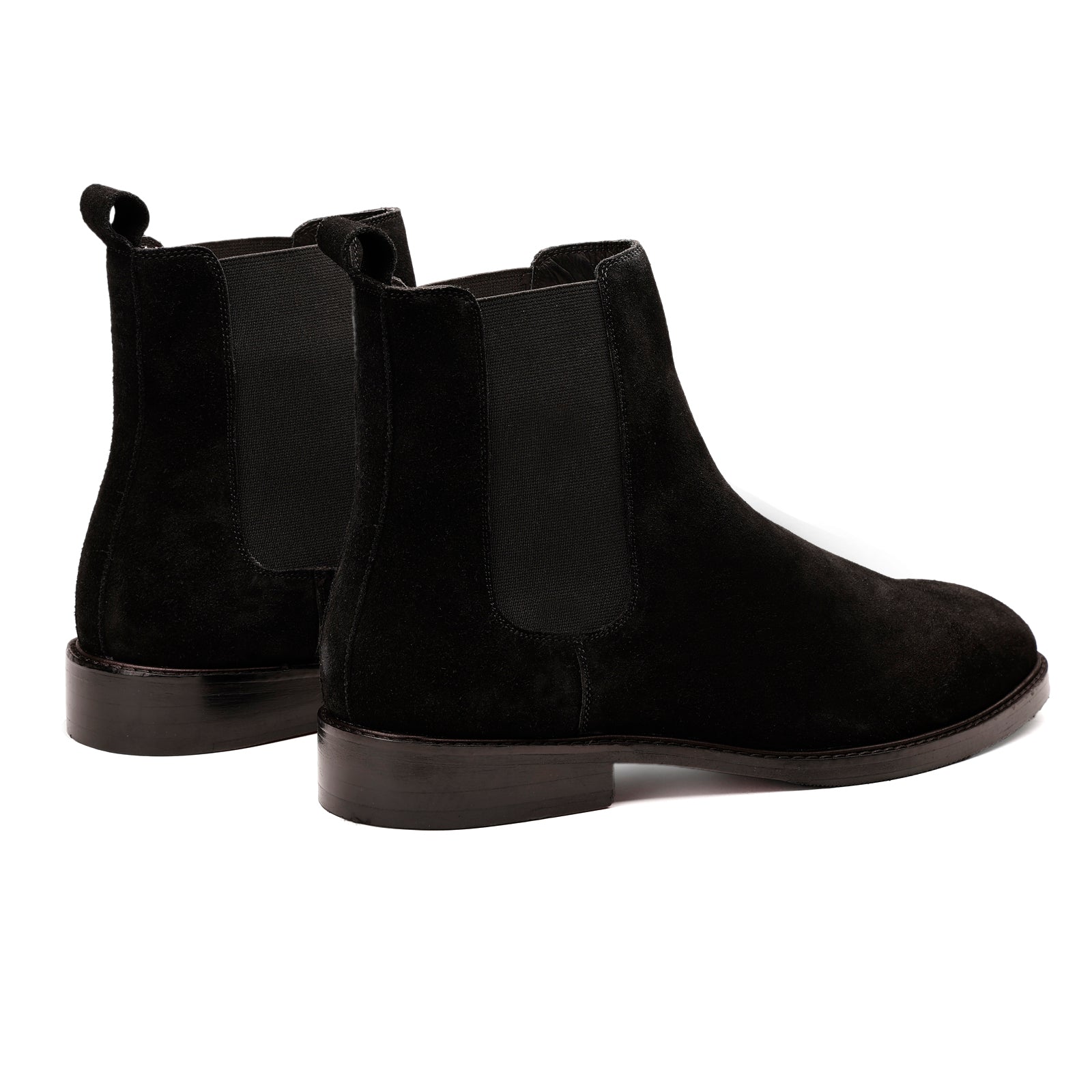 FRONK ROYALE Lyon Black Suede Boots - Black handcrafted leather chelsea boots for men, view 2