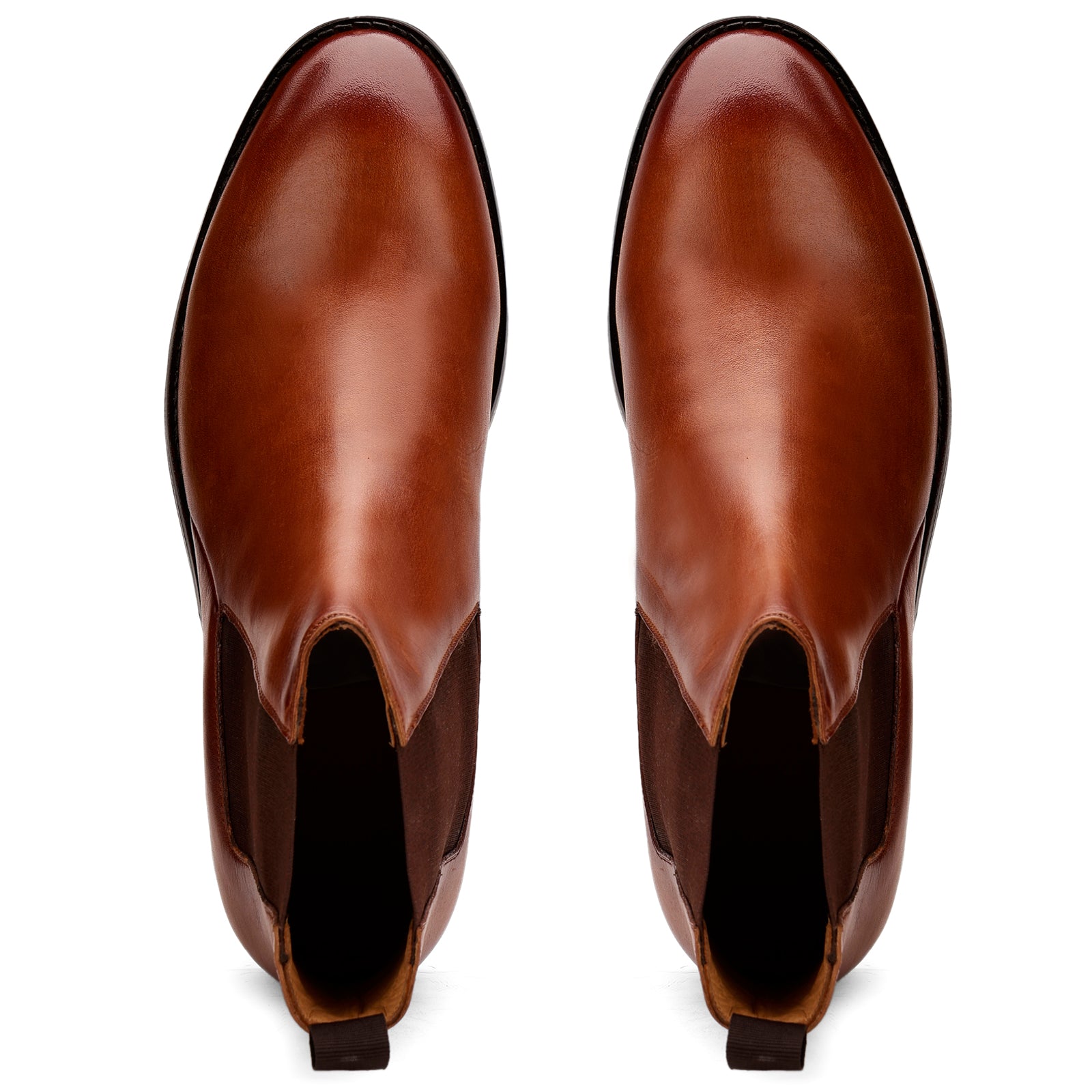 FRONK ROYALE Marseille Brown Chelsea Boots - Brown handcrafted leather chelsea boots for men, view 5