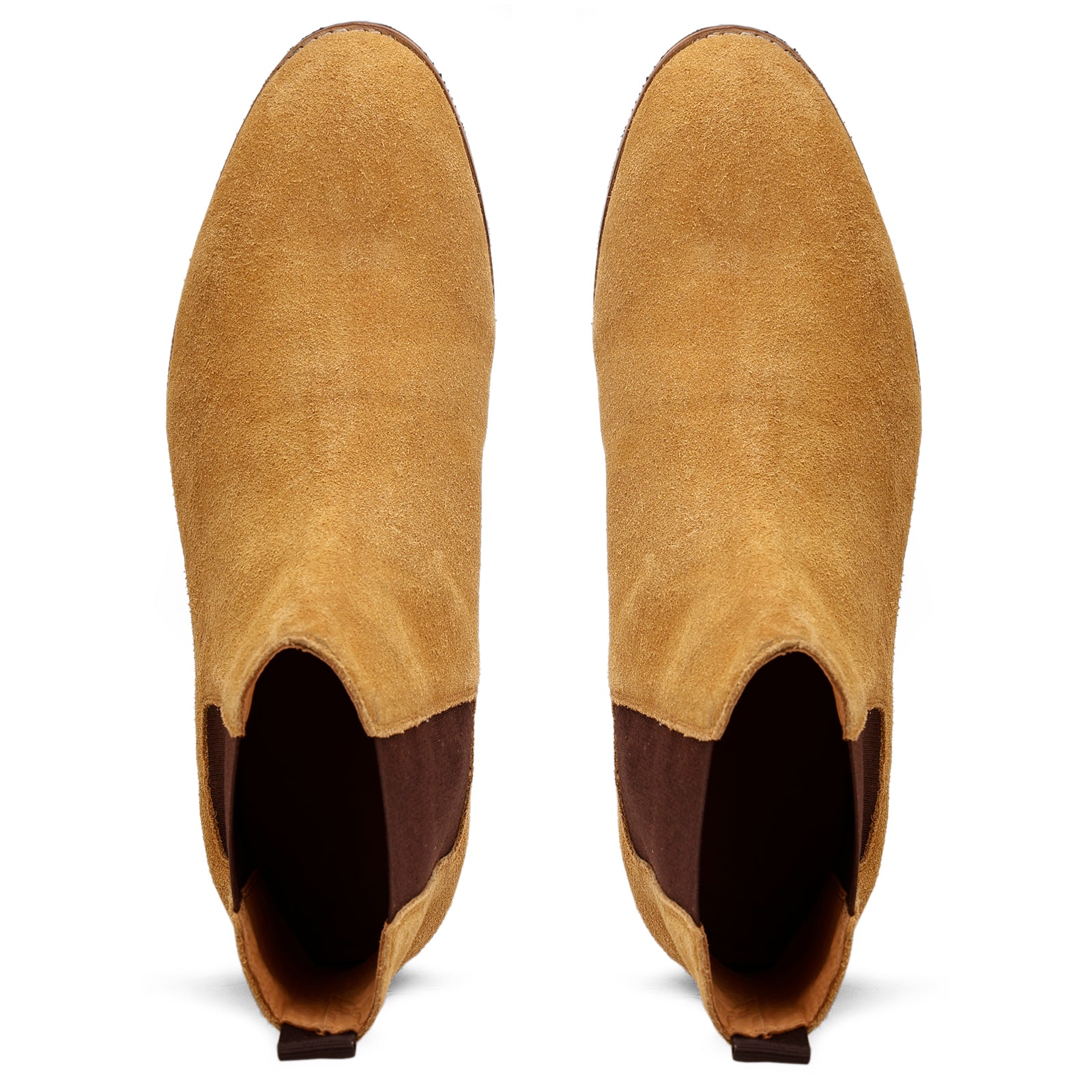 FRONK ROYALE DuneCraft Camel Suede Boots - Camel handcrafted leather chelsea boots for men, view 4