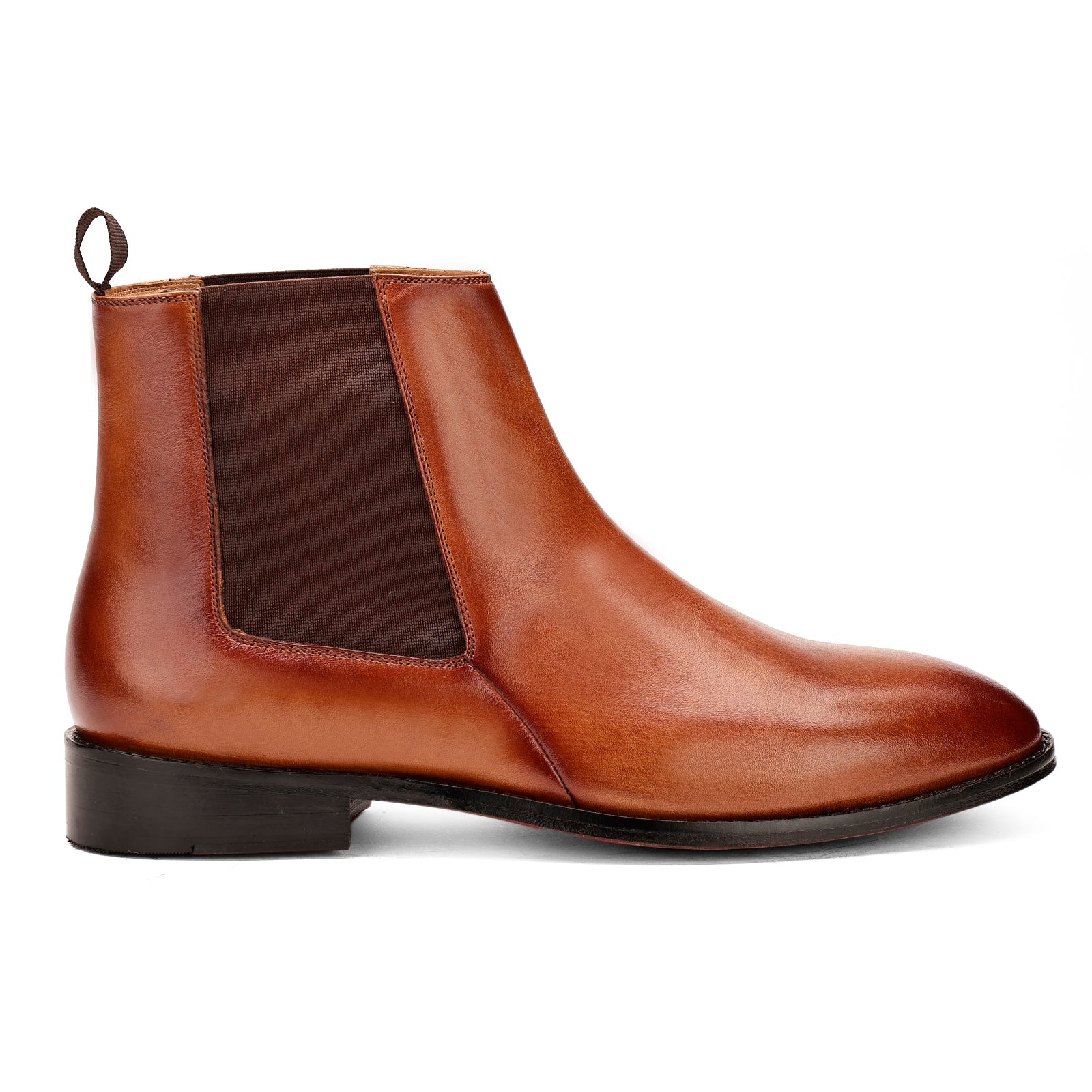 FRONK ROYALE Marseille Brown Chelsea Boots - Brown handcrafted leather chelsea boots for men, view 4