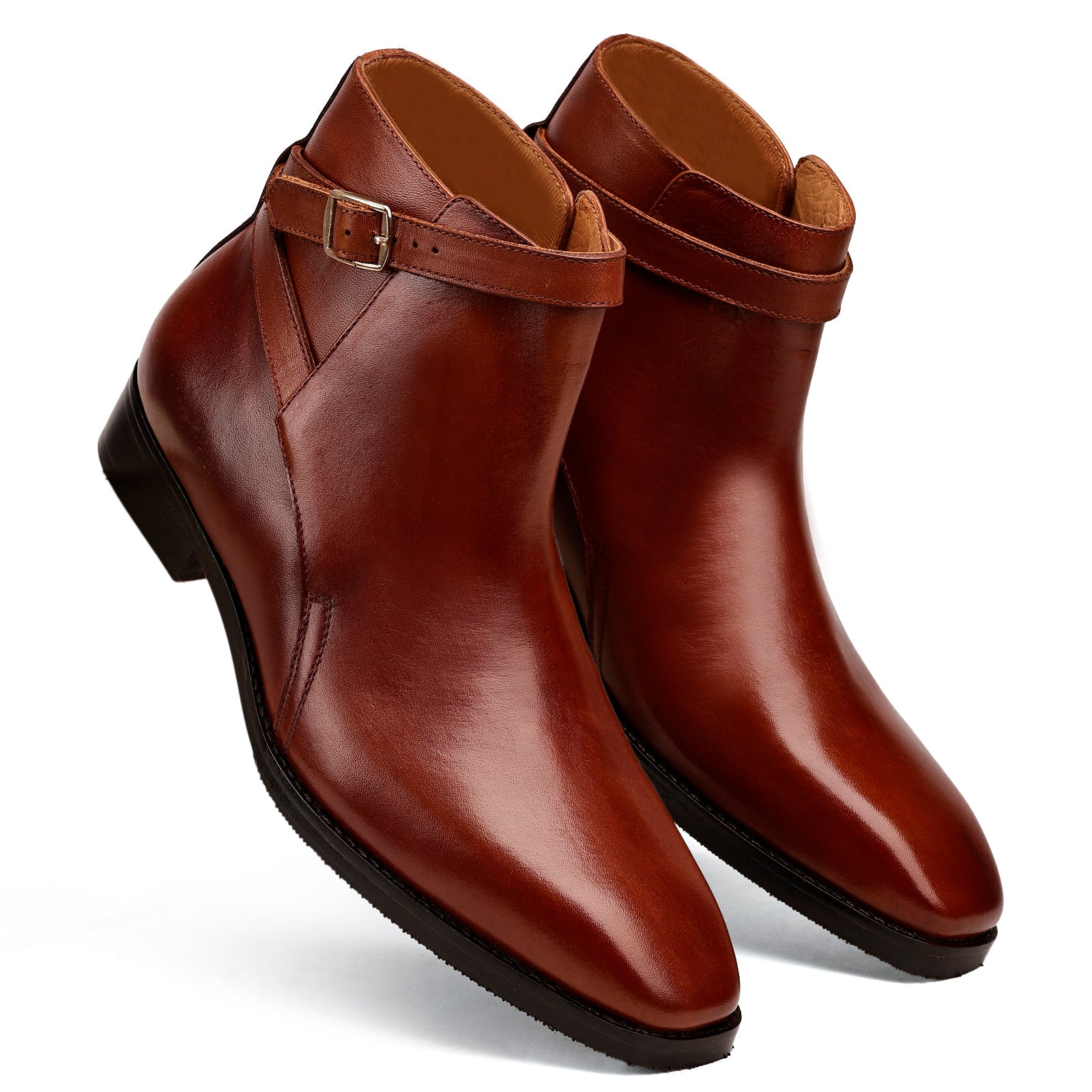 FRONK ROYALE Cognac Regent Jodhpur Boots - Cognac handcrafted leather jodhpur boots for men, view 6