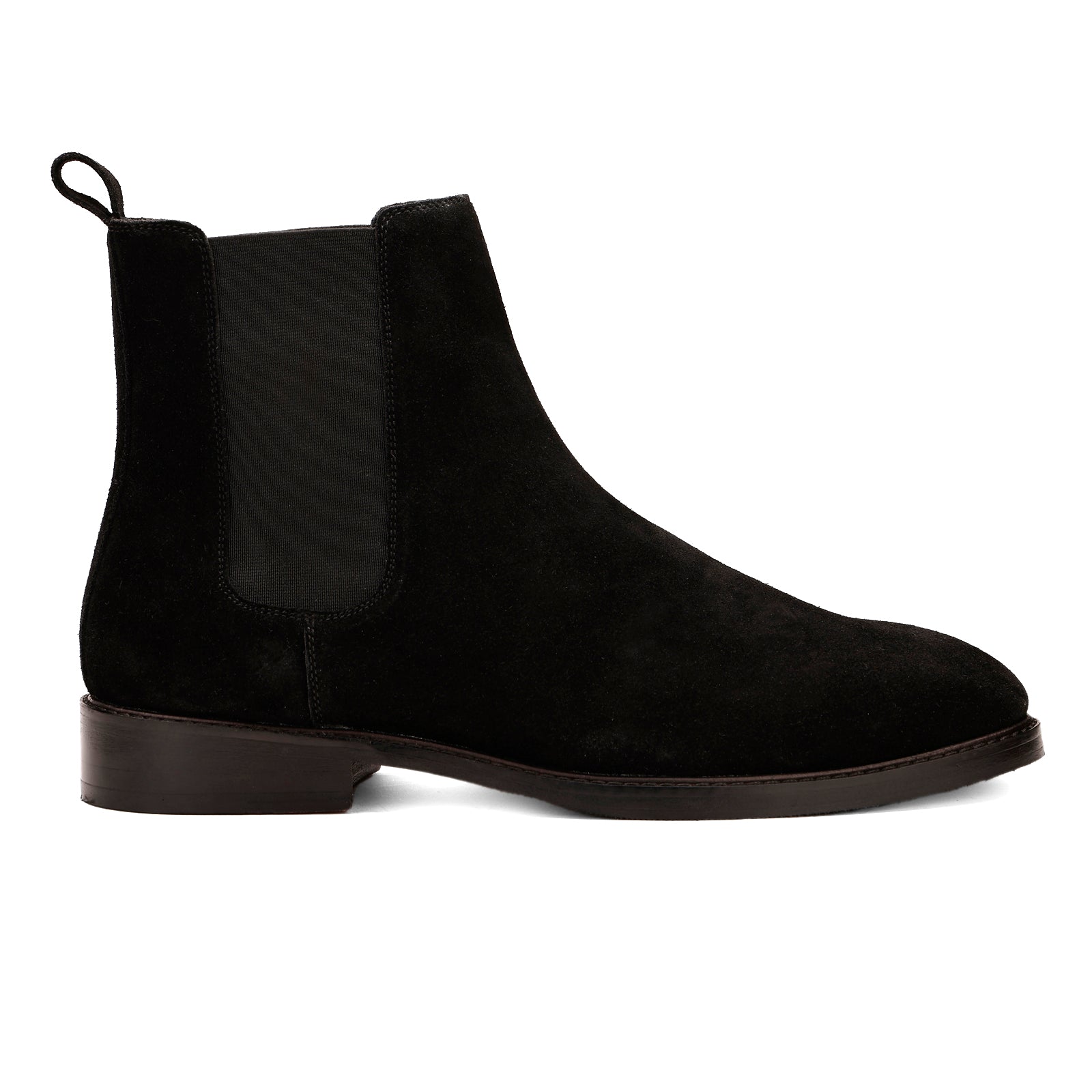 FRONK ROYALE Lyon Black Suede Boots - Black handcrafted leather chelsea boots for men, view 3