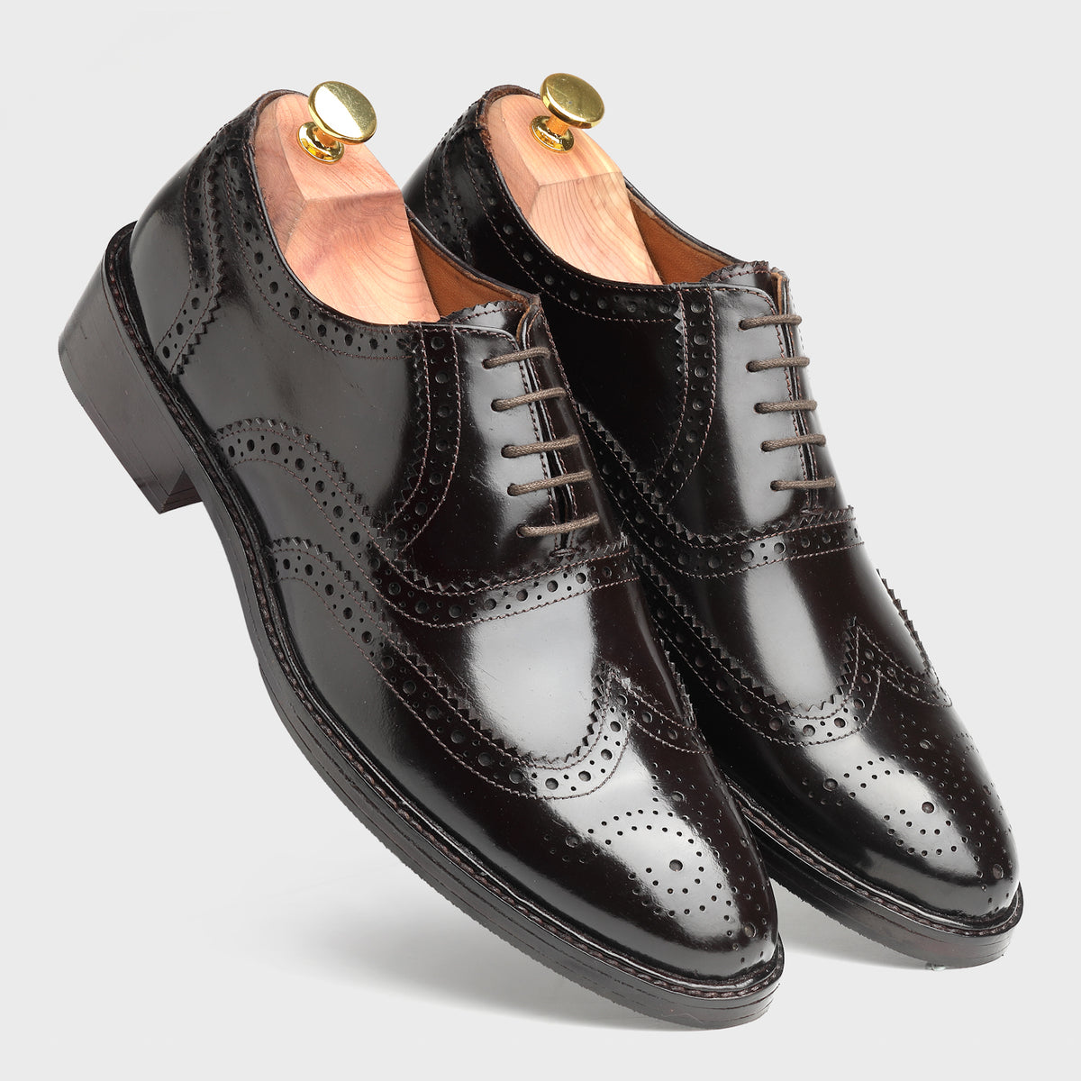 Black Wingtip Brogue Oxfords