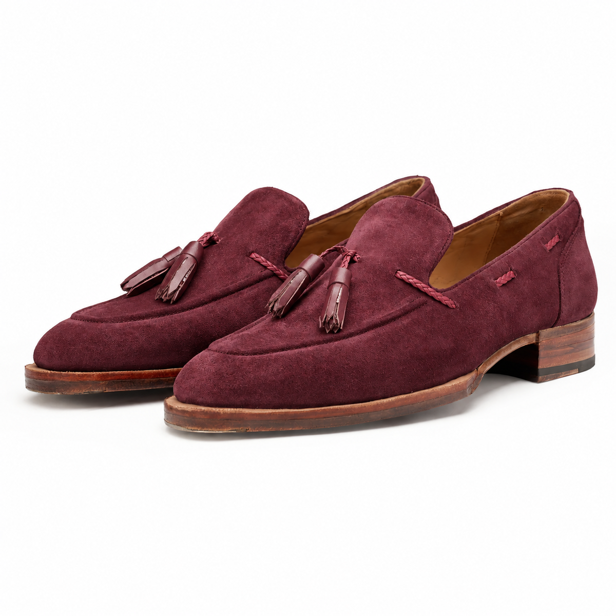 The Riviera Red-Suede Tassel Loafer
