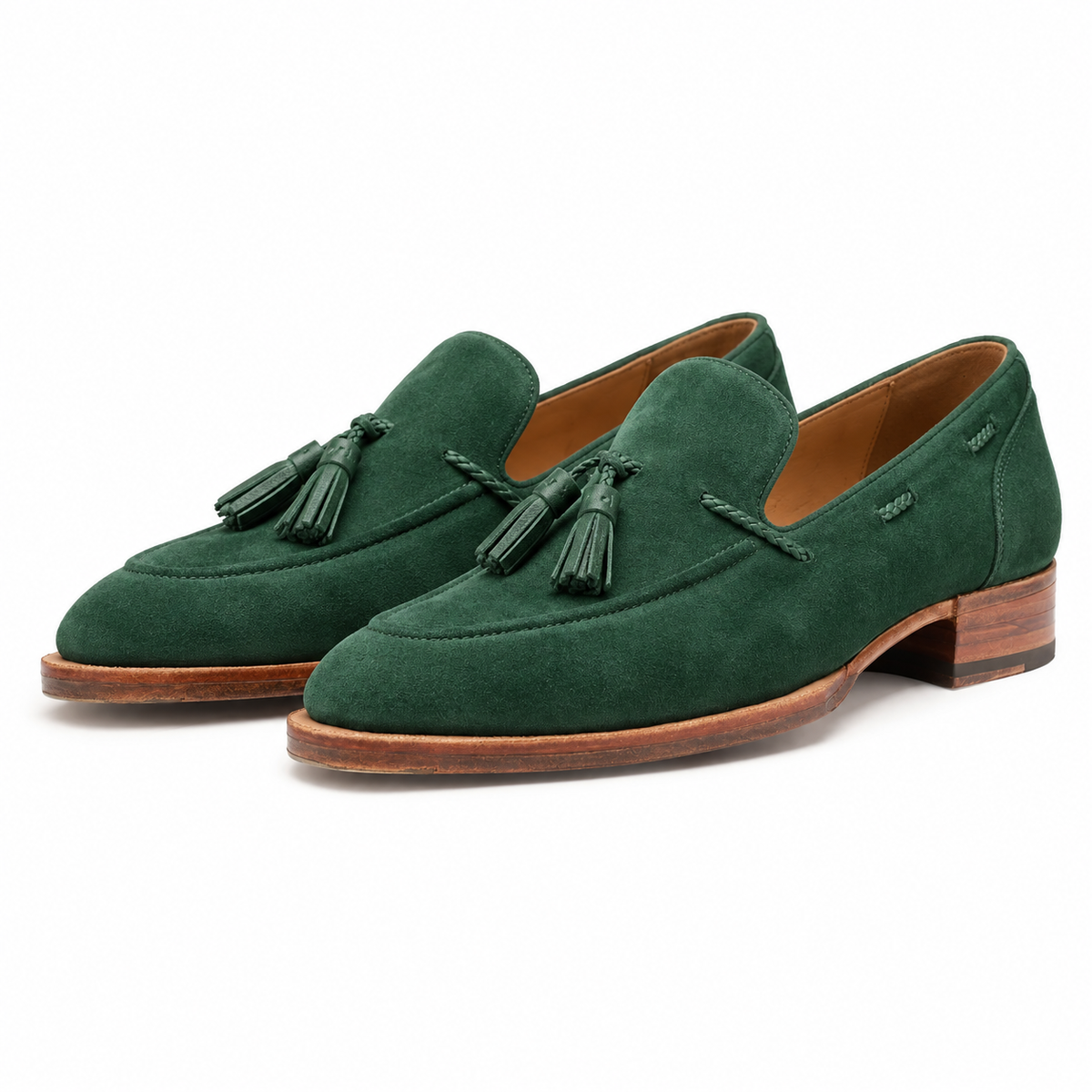 The Riviera Green-Suede Tassel Loafer