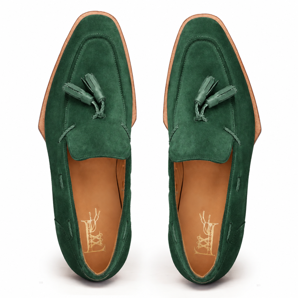 The Riviera Green-Suede Tassel Loafer