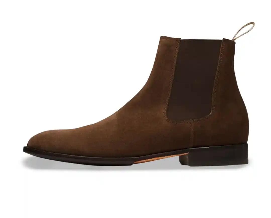 Dark Brown Suede Ankle Boots