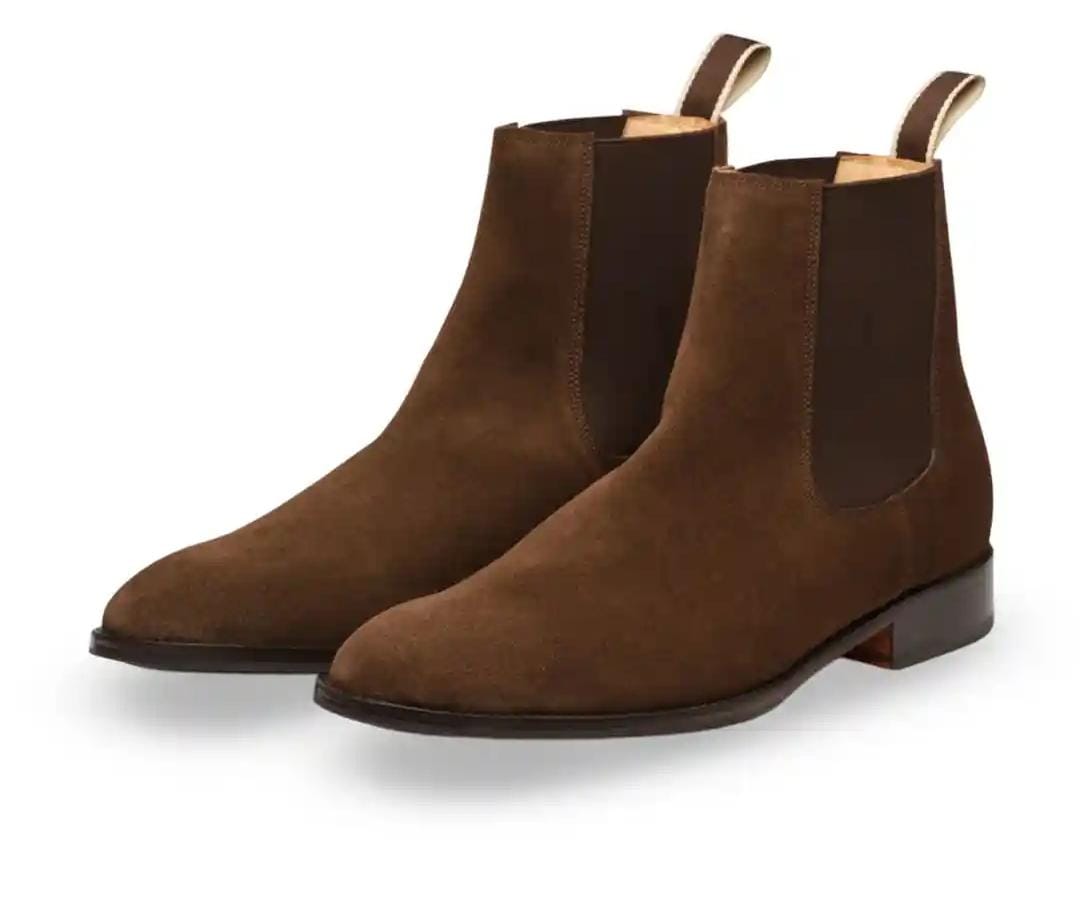 Dark Brown Suede Ankle Boots