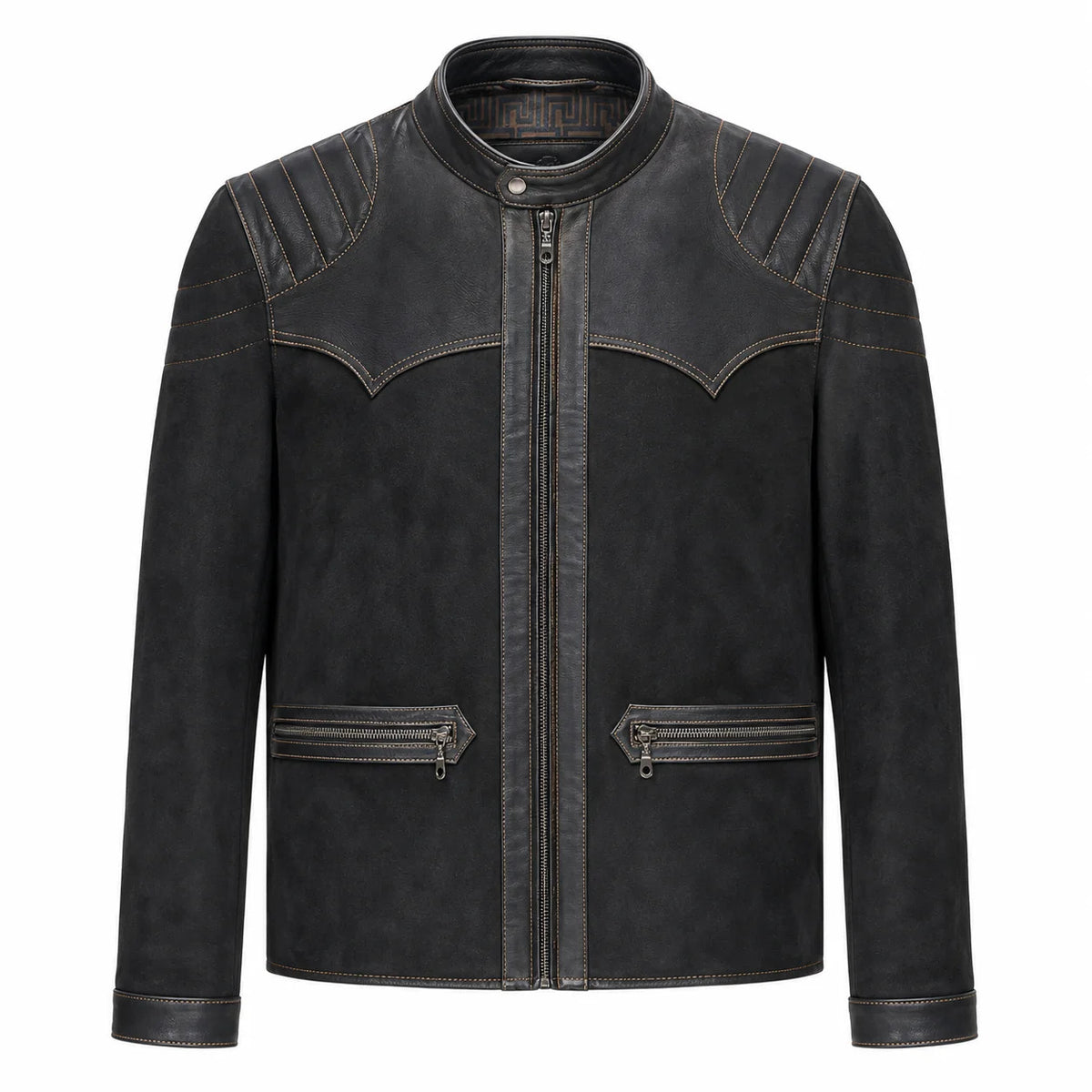 The Moto Racer Suede Leather Jacket