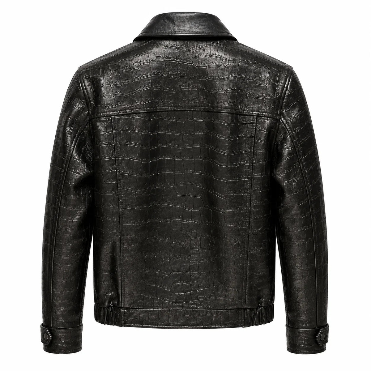 The Crocodile Embossed Leather Bomber