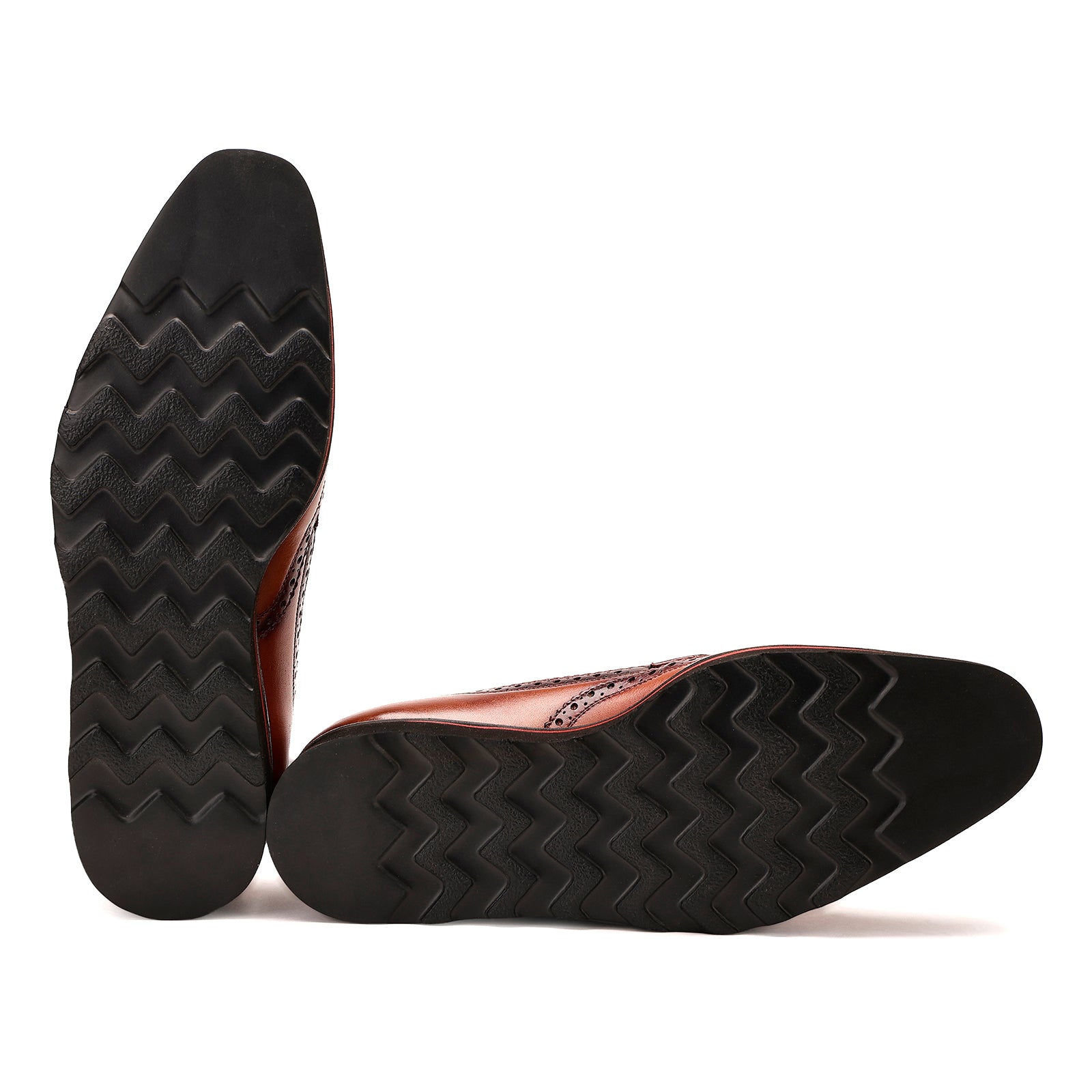 FRONK ROYALE The Belgravia Brown Derby Shoes with Lite Sole - Brown handcrafted leather derby shoes for men, view 5