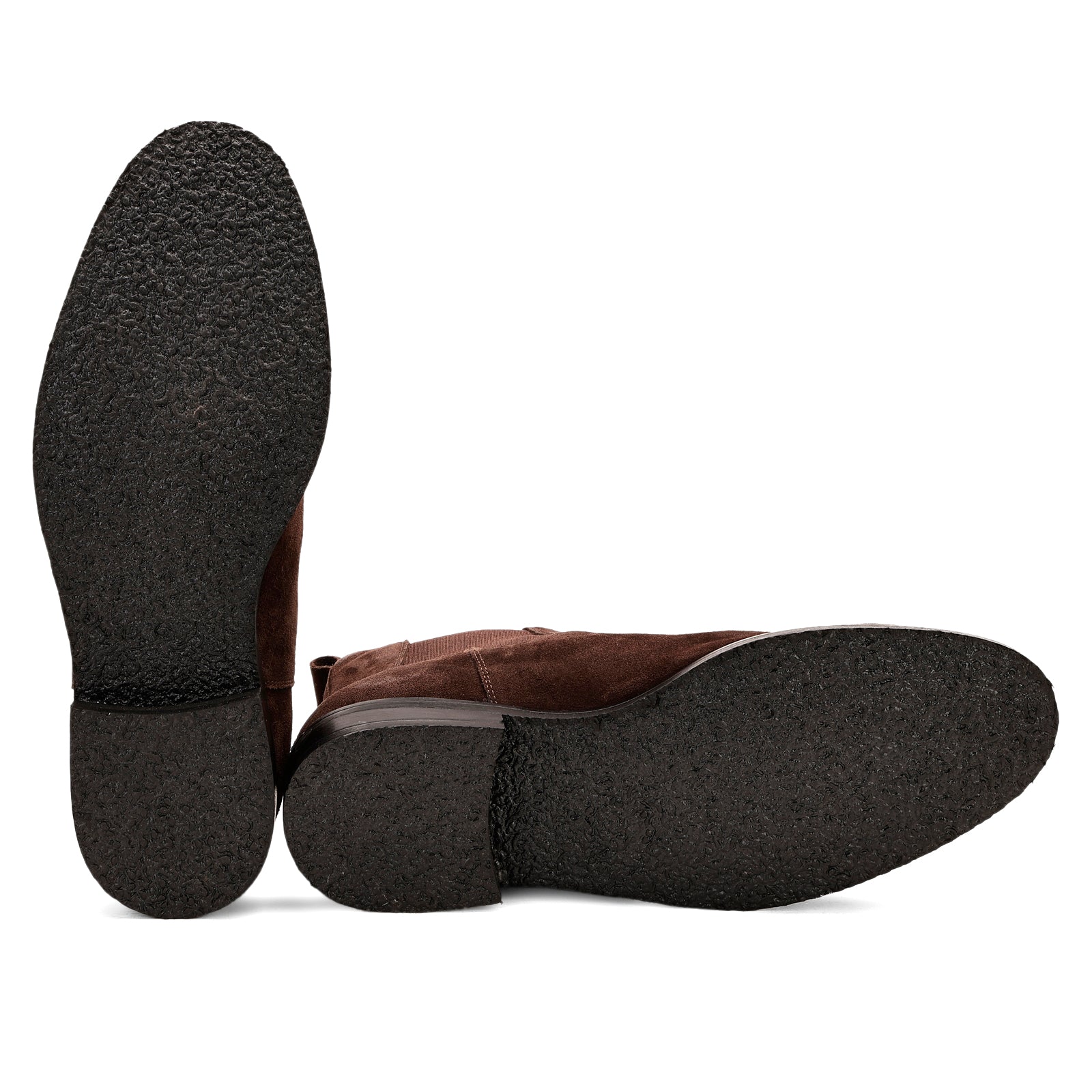 FRONK ROYALE Cedar Lane Brown Suede Chelsea Boots - Brown handcrafted leather chelsea boots for men, view 5