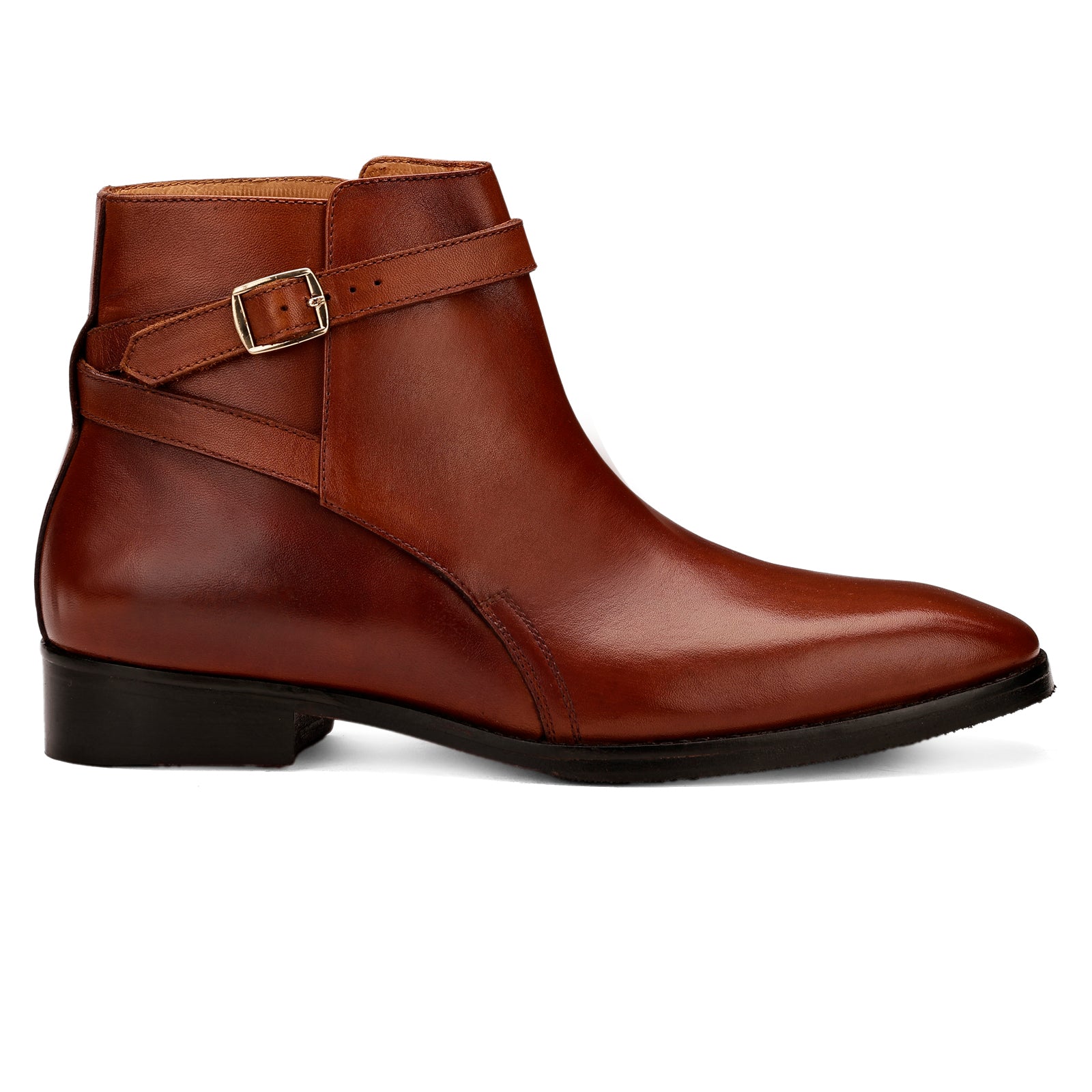 FRONK ROYALE Cognac Regent Jodhpur Boots - Cognac handcrafted leather jodhpur boots for men, view 3