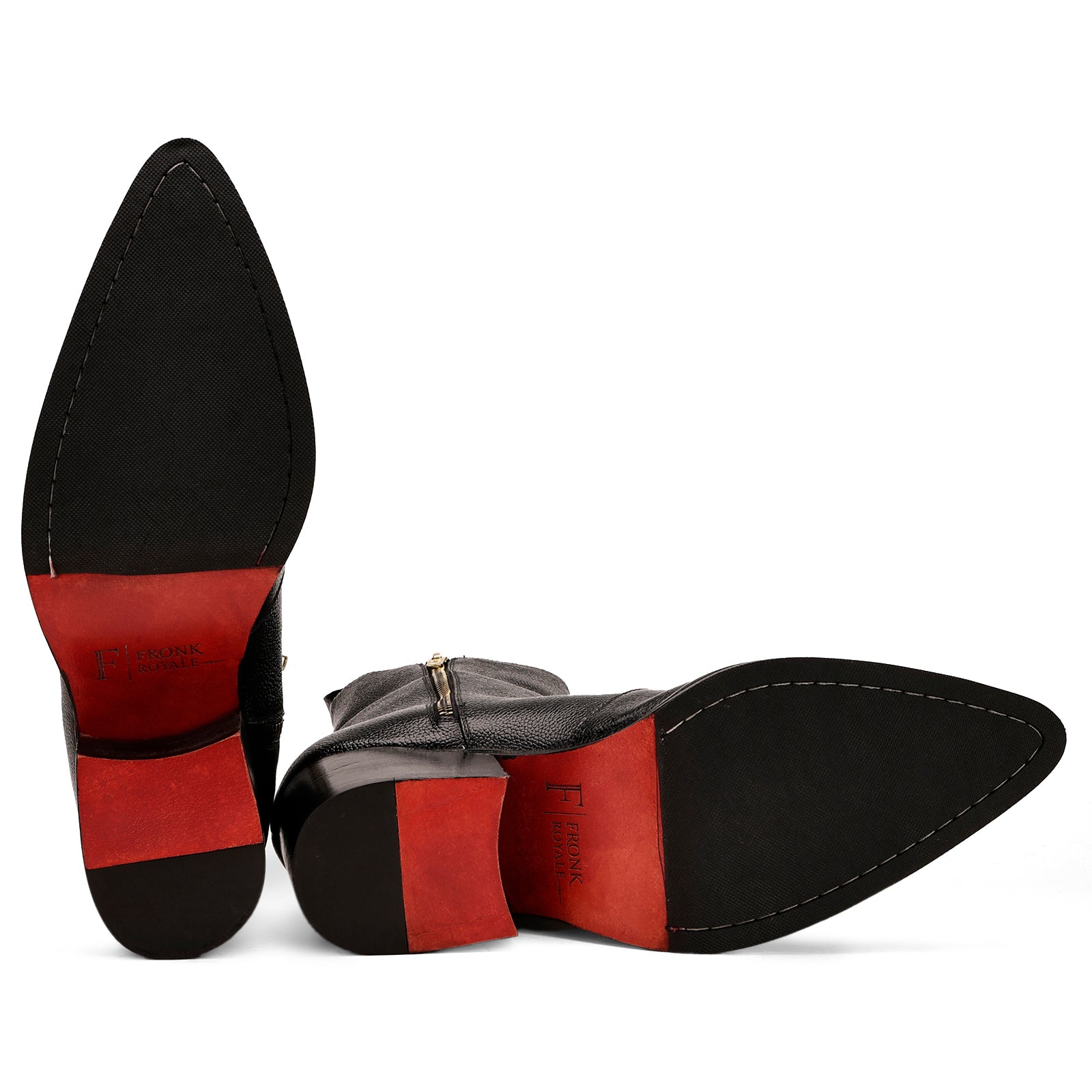 black Chelsea boots with anti skid sole for men