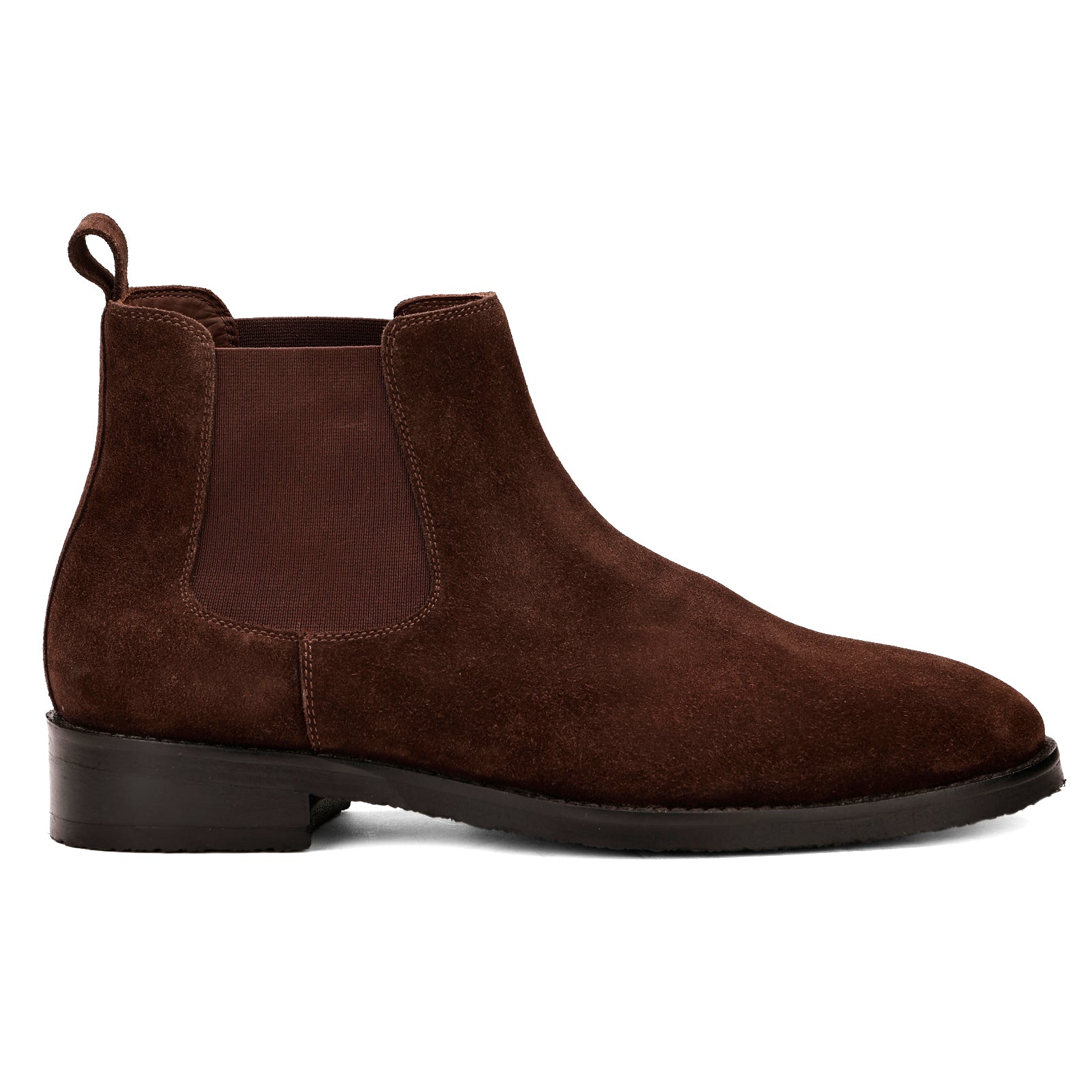 FRONK ROYALE Cedar Lane Brown Suede Chelsea Boots - Brown handcrafted leather chelsea boots for men, view 3