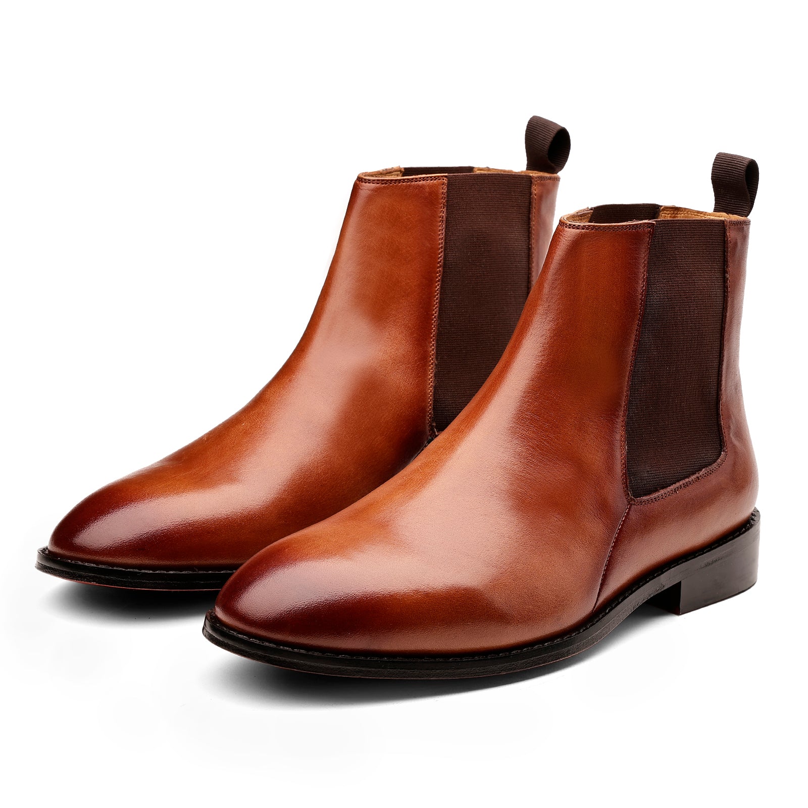 FRONK ROYALE Marseille Brown Chelsea Boots - Brown handcrafted leather chelsea boots for men, view 1