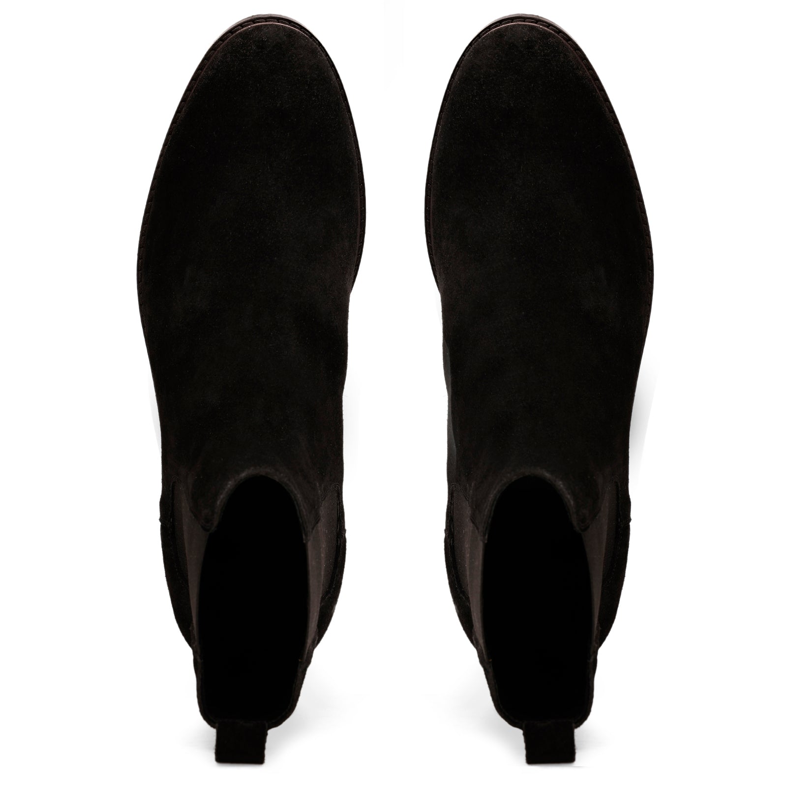 FRONK ROYALE Lyon Black Suede Boots - Black handcrafted leather chelsea boots for men, view 4