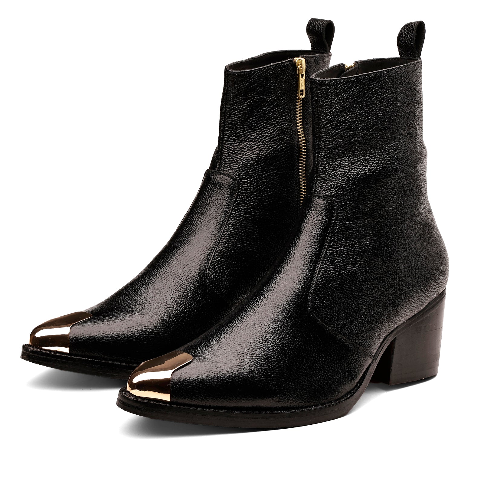 black handcrafted leather Chelsea boots for men Fronk Royale