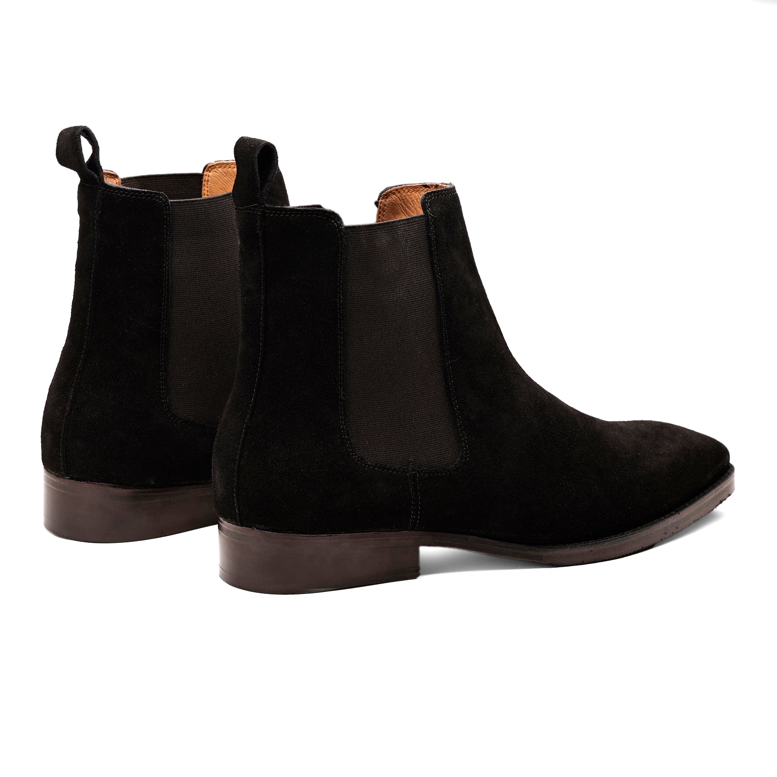 FRONK ROYALE Voidline All-Black Suede Chelsea Boots - Black handcrafted leather chelsea boots for men, view 2