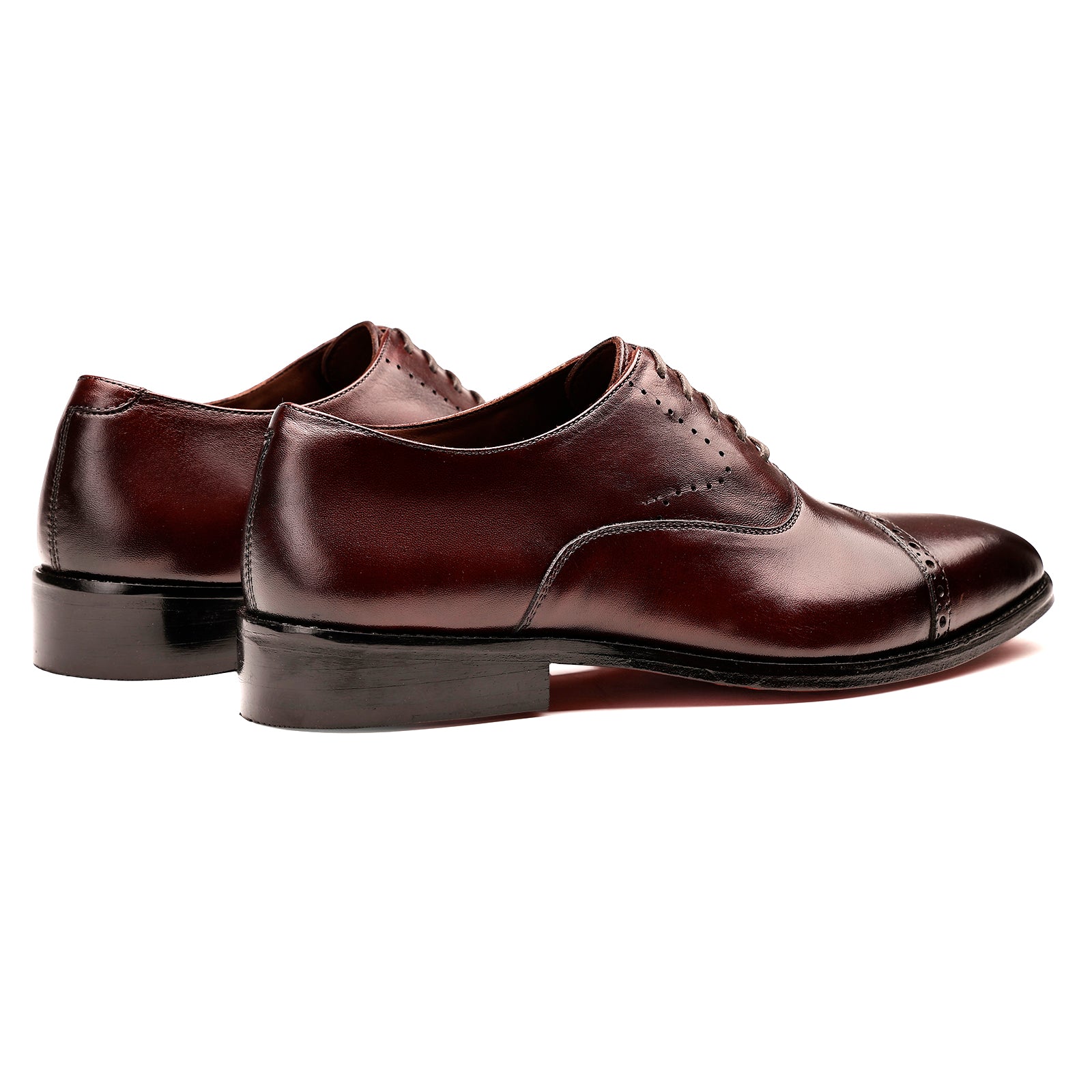 FRONK ROYALE Cocoa Luxe Brown Oxford Shoes - Chocolate Brown handcrafted leather oxford shoes for men, view 2