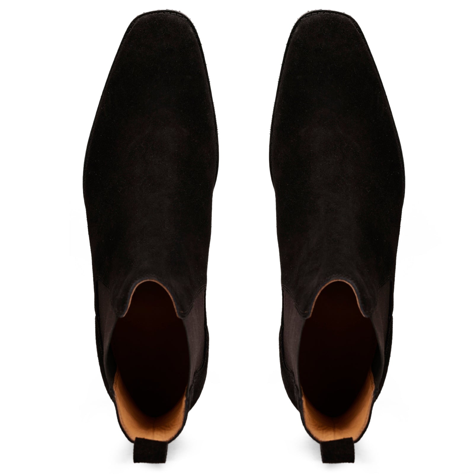FRONK ROYALE Voidline All-Black Suede Chelsea Boots - Black handcrafted leather chelsea boots for men, view 4