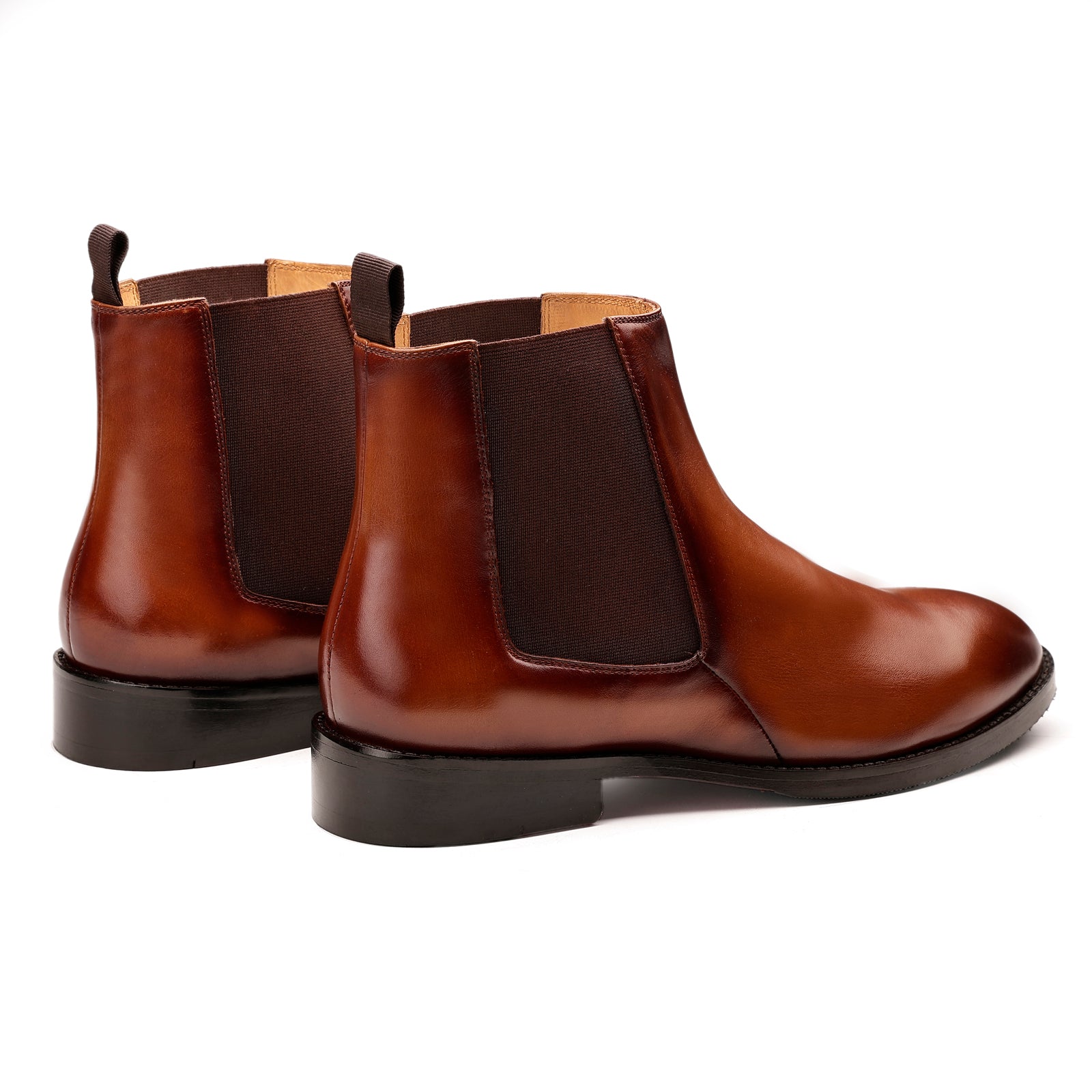 FRONK ROYALE Marseille Brown Chelsea Boots - Brown handcrafted leather chelsea boots for men, view 2