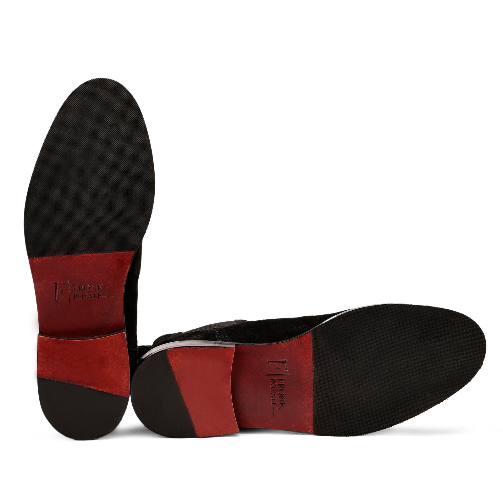 FRONK ROYALE Lyon Black Suede Boots - Black handcrafted leather chelsea boots for men, view 5