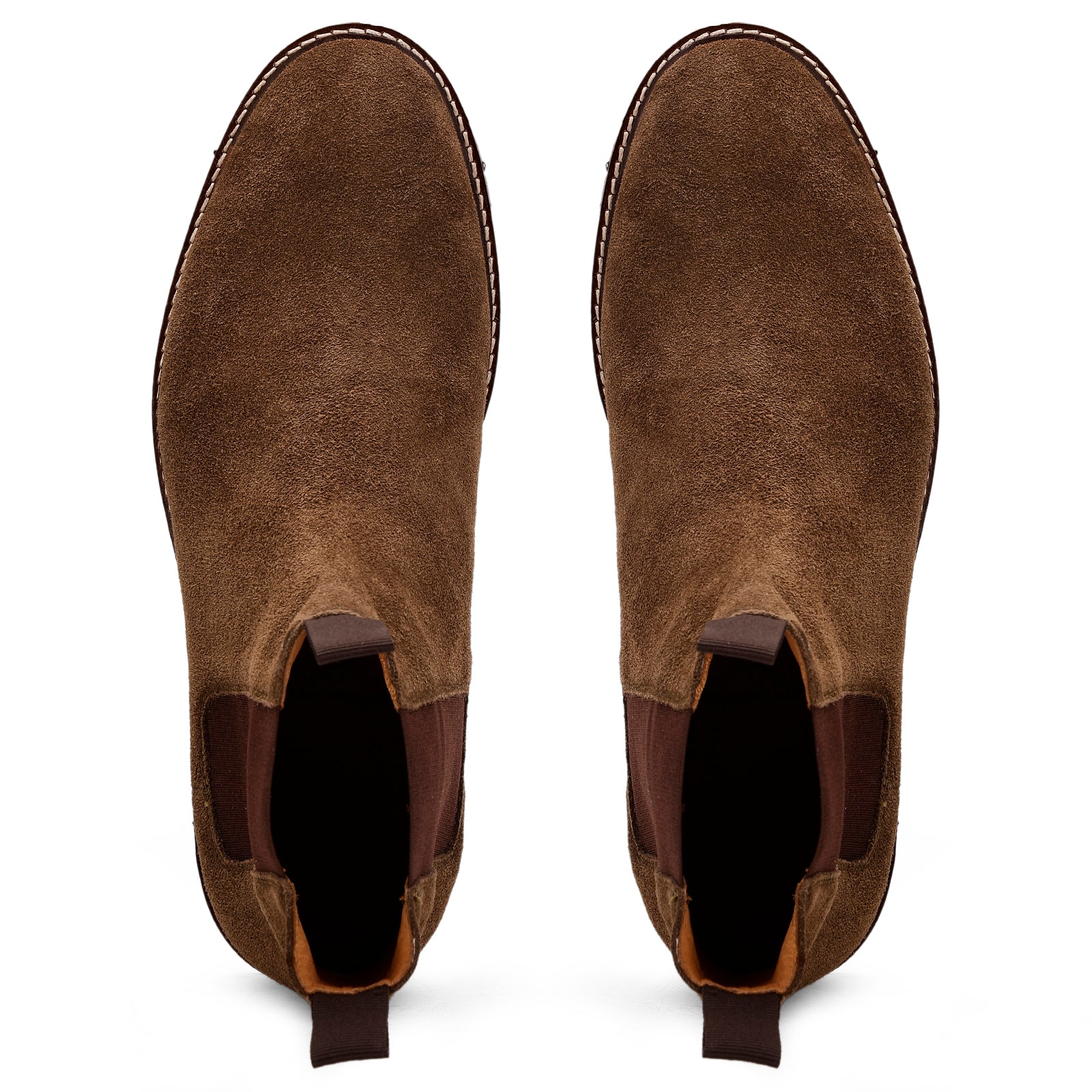 FRONK ROYALE Mossveil Moss-Green Suede Boots - Moss Green handcrafted leather chelsea boots for men, view 4