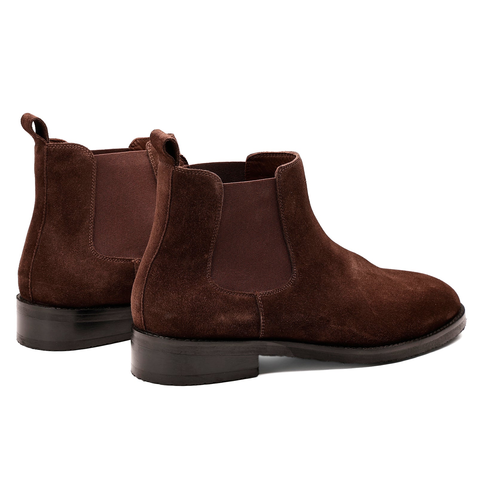 FRONK ROYALE Cedar Lane Brown Suede Chelsea Boots - Brown handcrafted leather chelsea boots for men, view 2