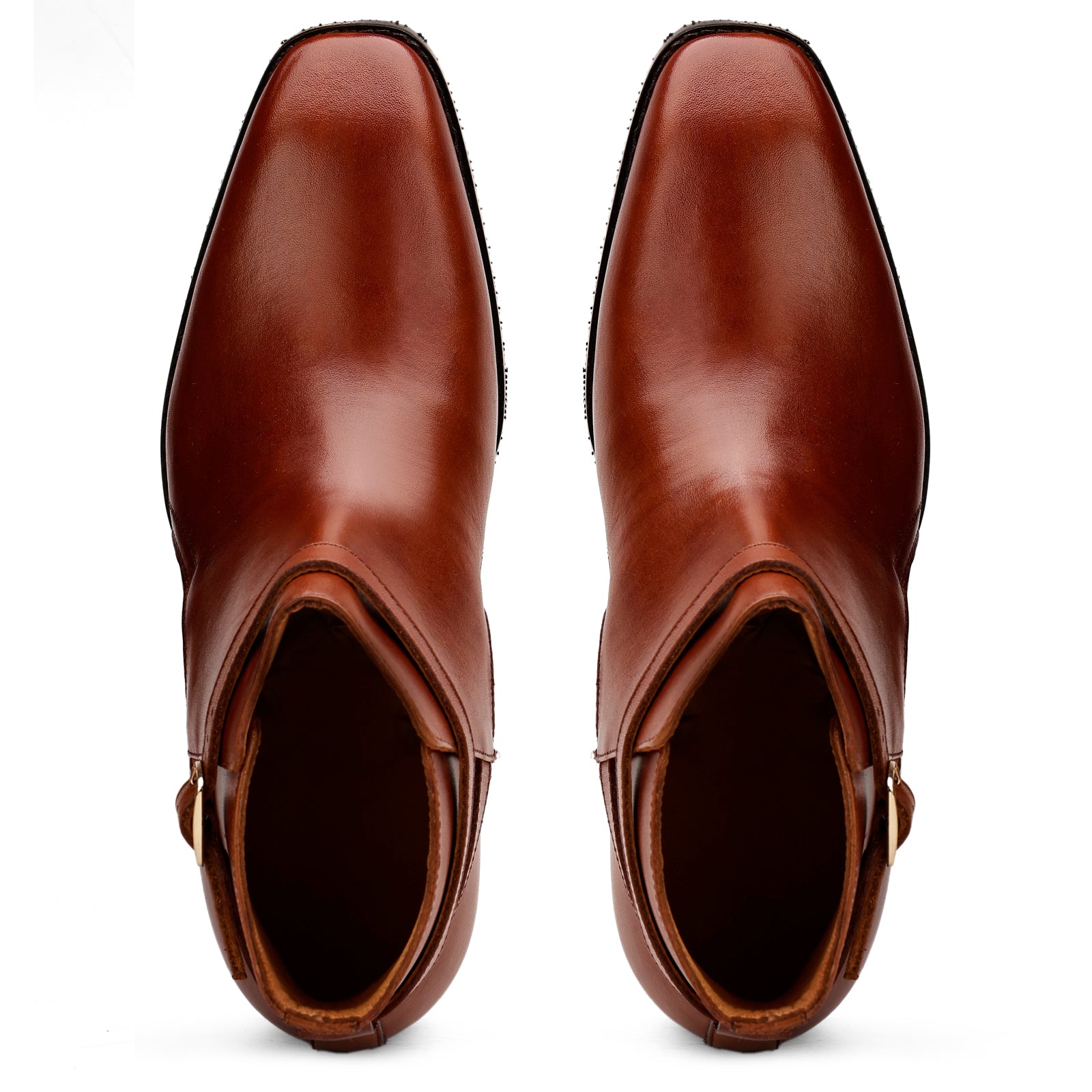 FRONK ROYALE Cognac Regent Jodhpur Boots - Cognac handcrafted leather jodhpur boots for men, view 4