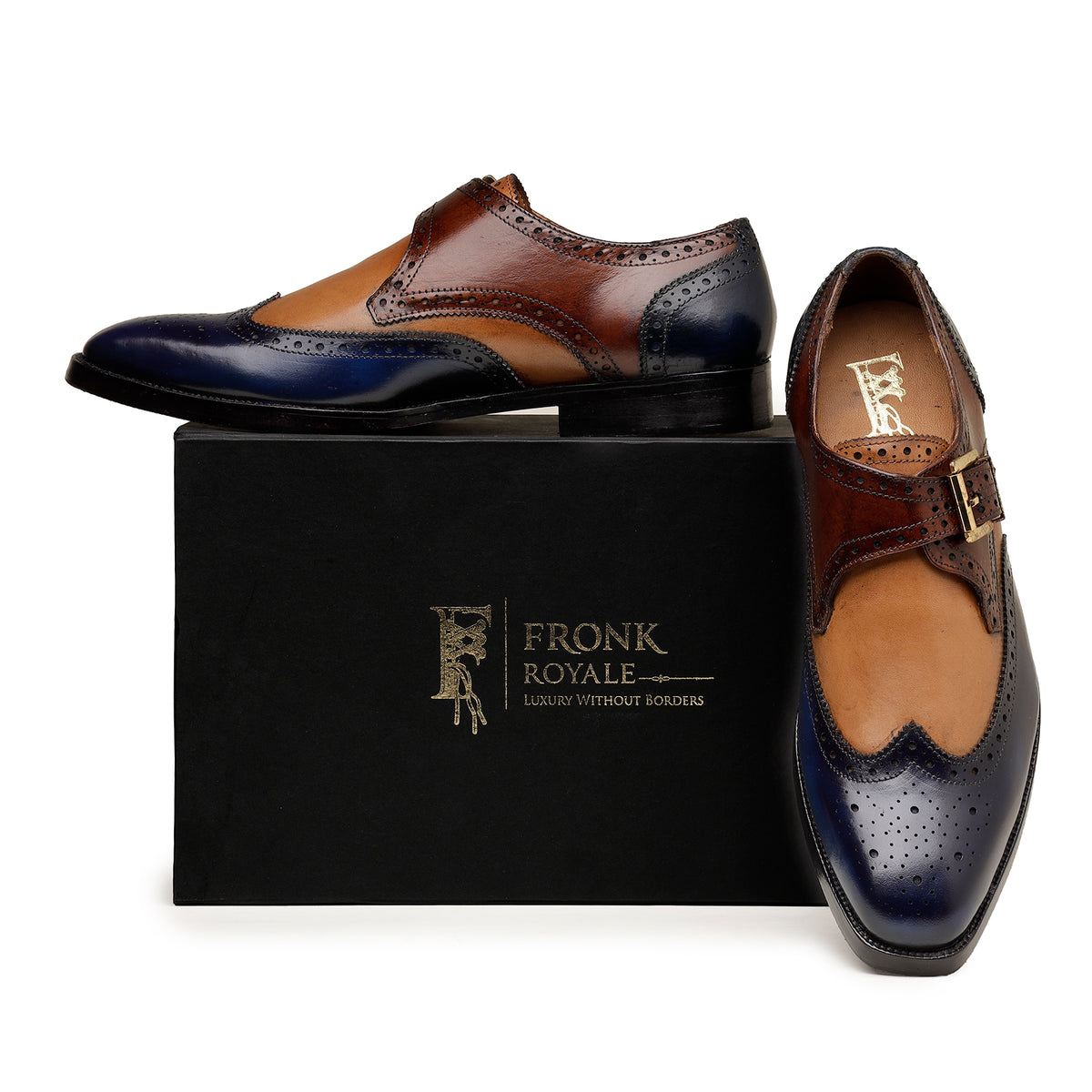 Brown Double-Monk Strap Shoes