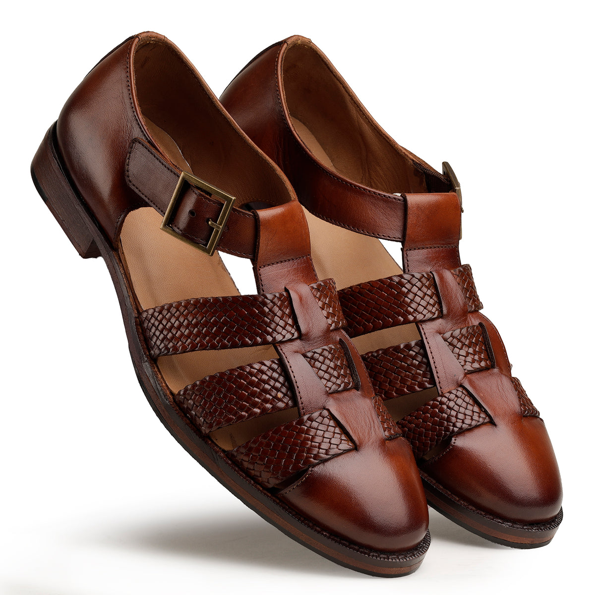 Tan Woven Sandals