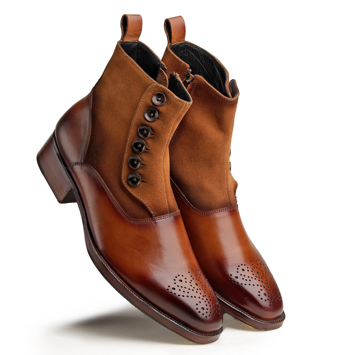 Brown Western-Inspired Ankle Boots