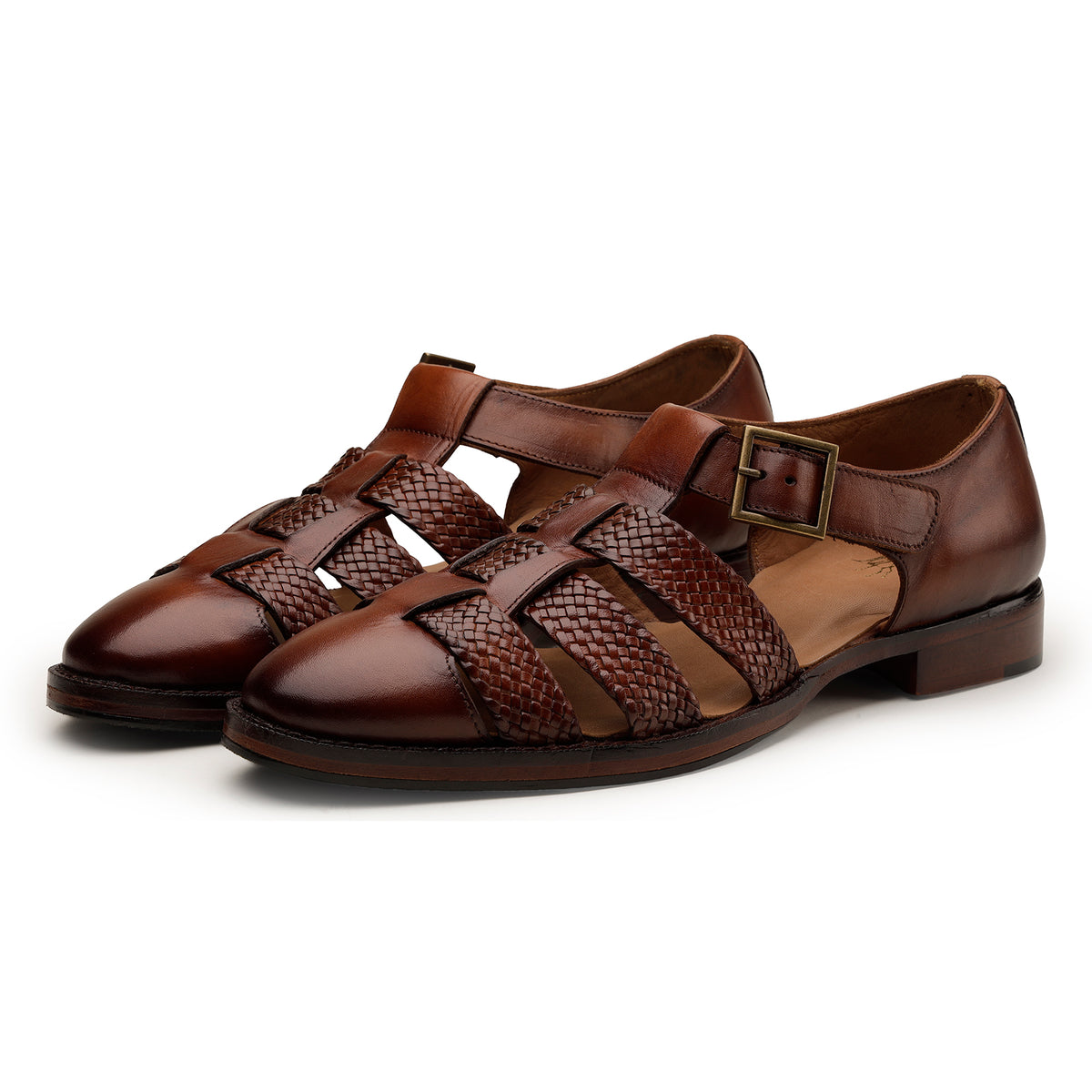 Tan Woven Sandals