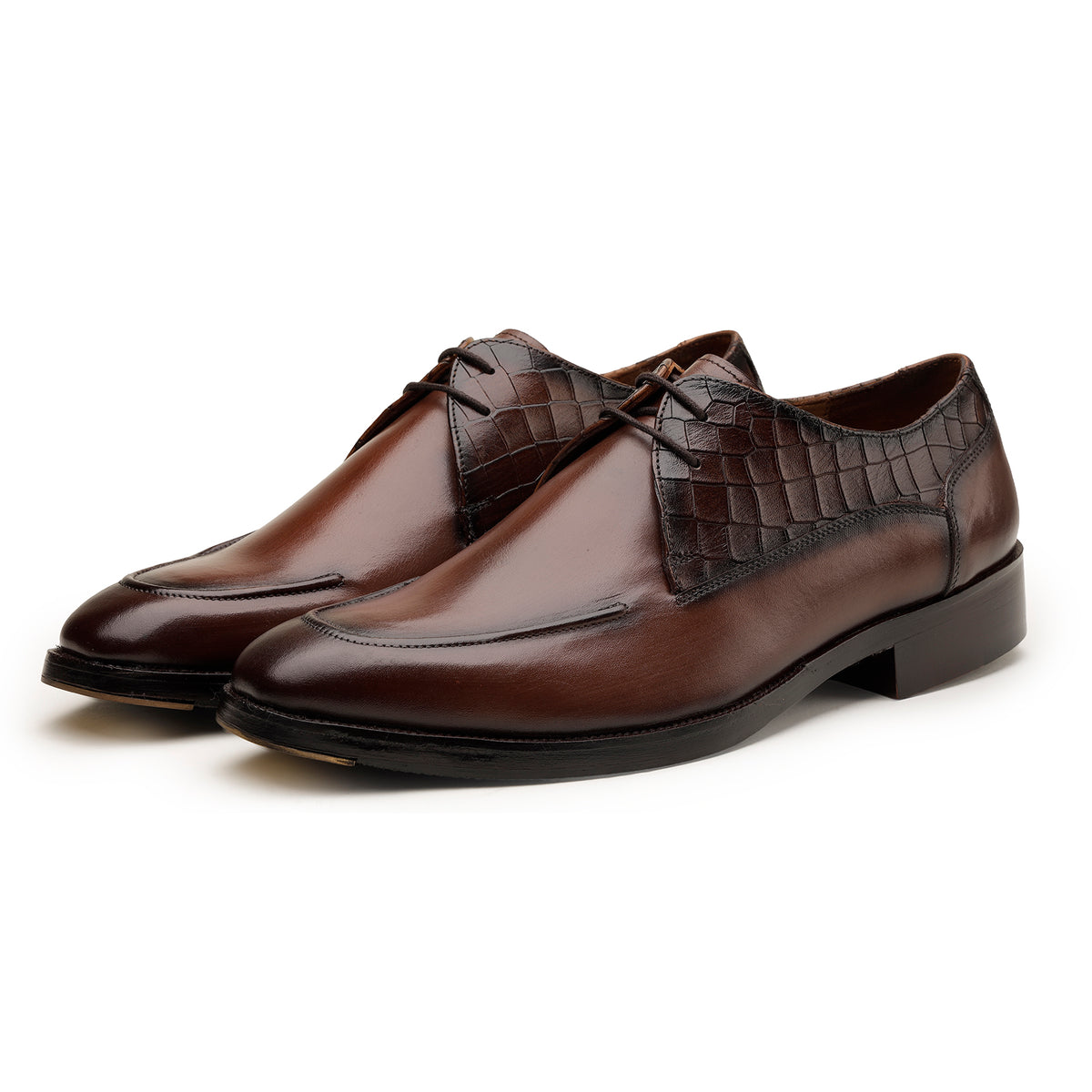 Tan Casual Derby Shoes