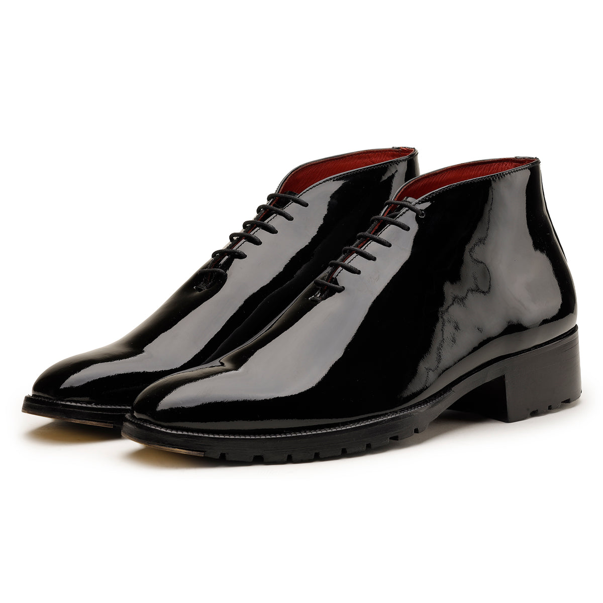 Black Patent Ankle Boots