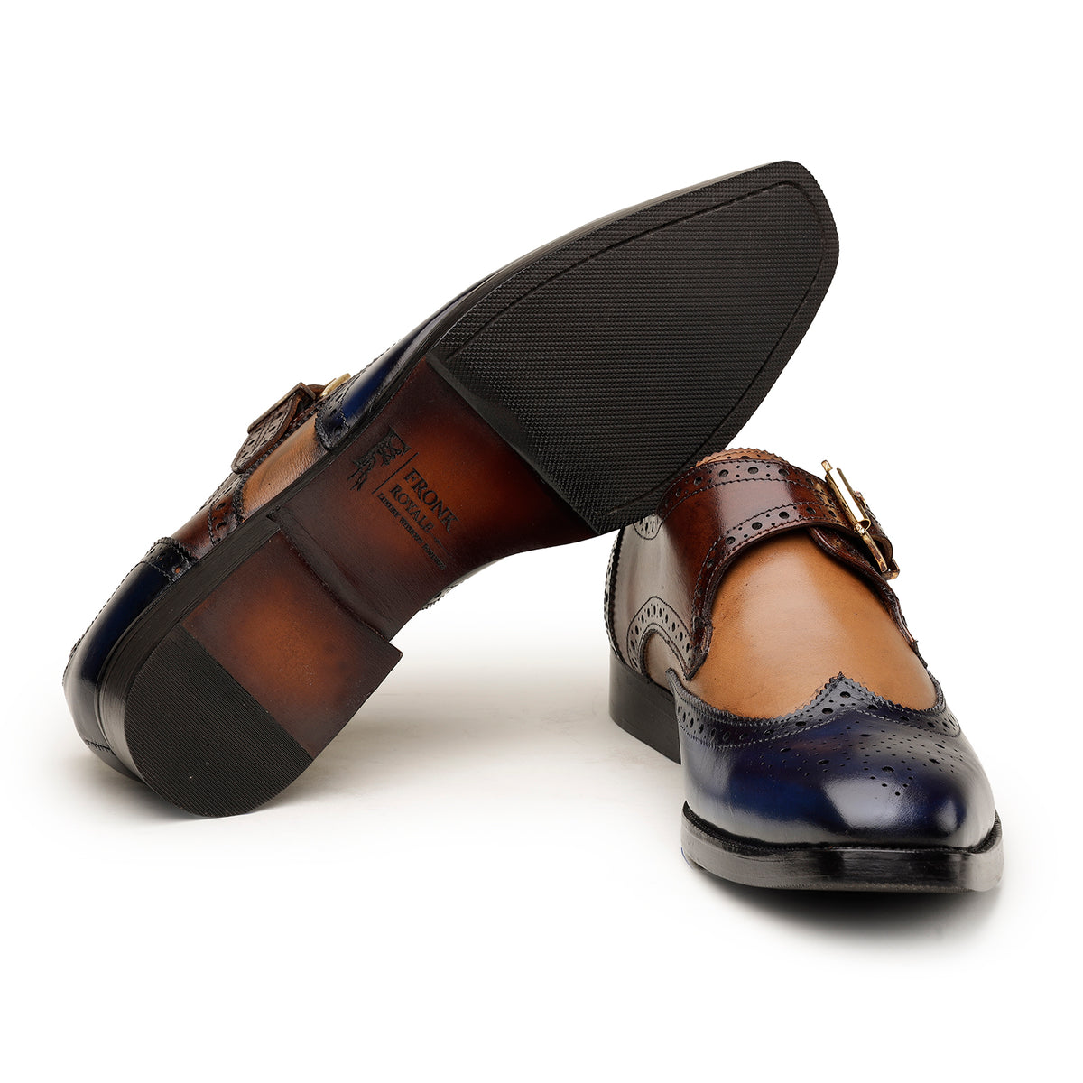 Brown Double-Monk Strap Shoes