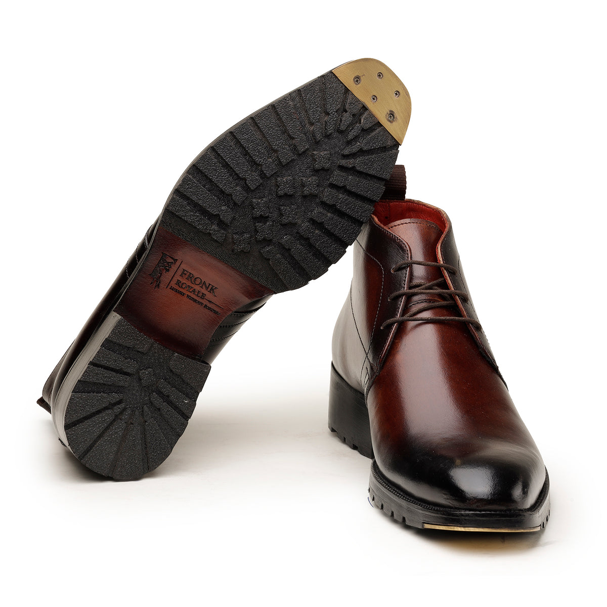 Brown Steel-Toe Chukka Boots