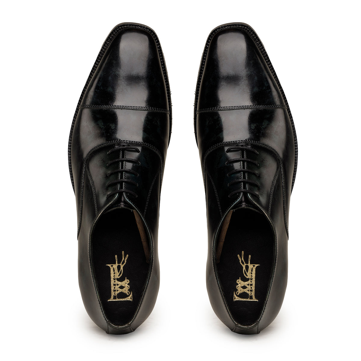Green and Black Patent Oxford Shoes