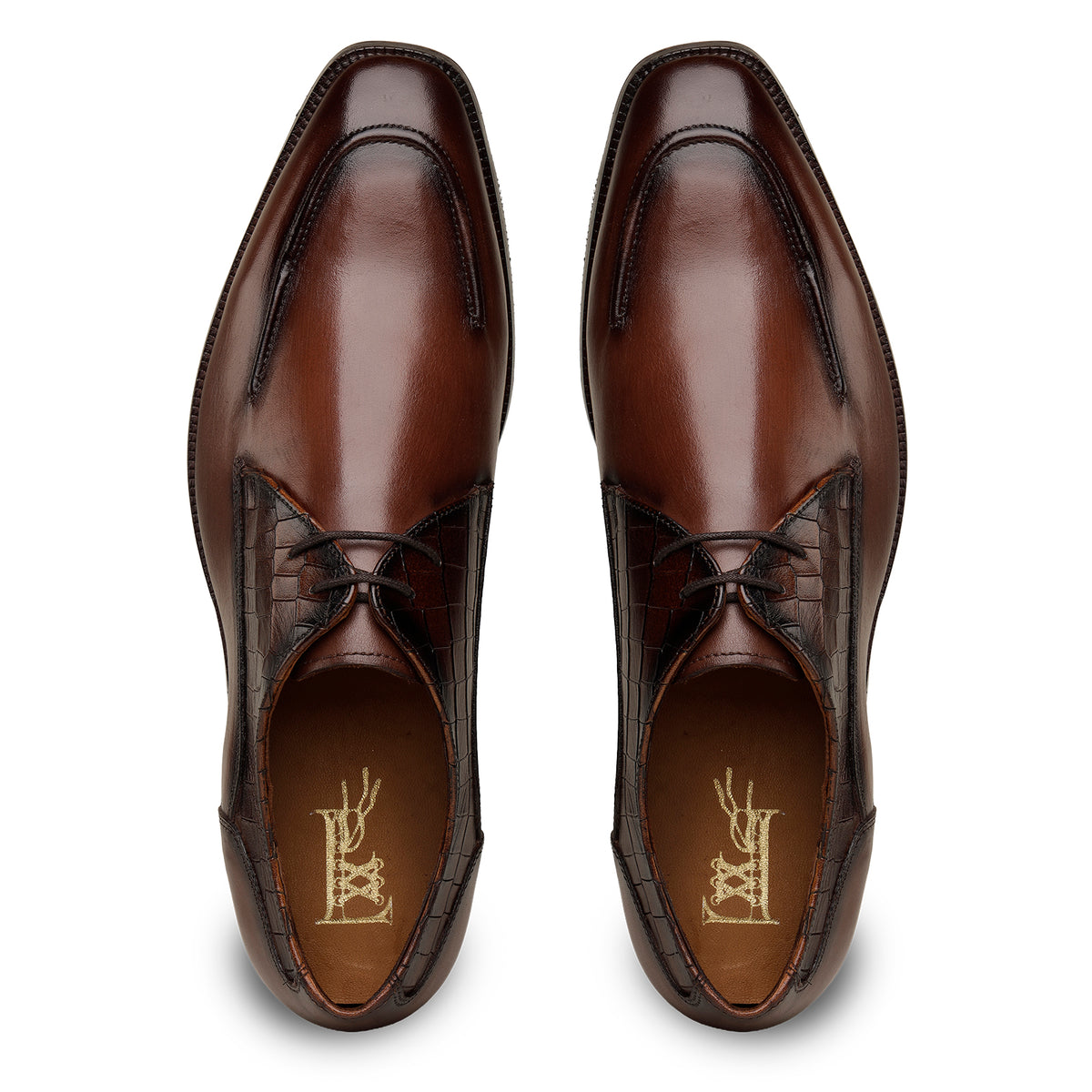 Tan Casual Derby Shoes