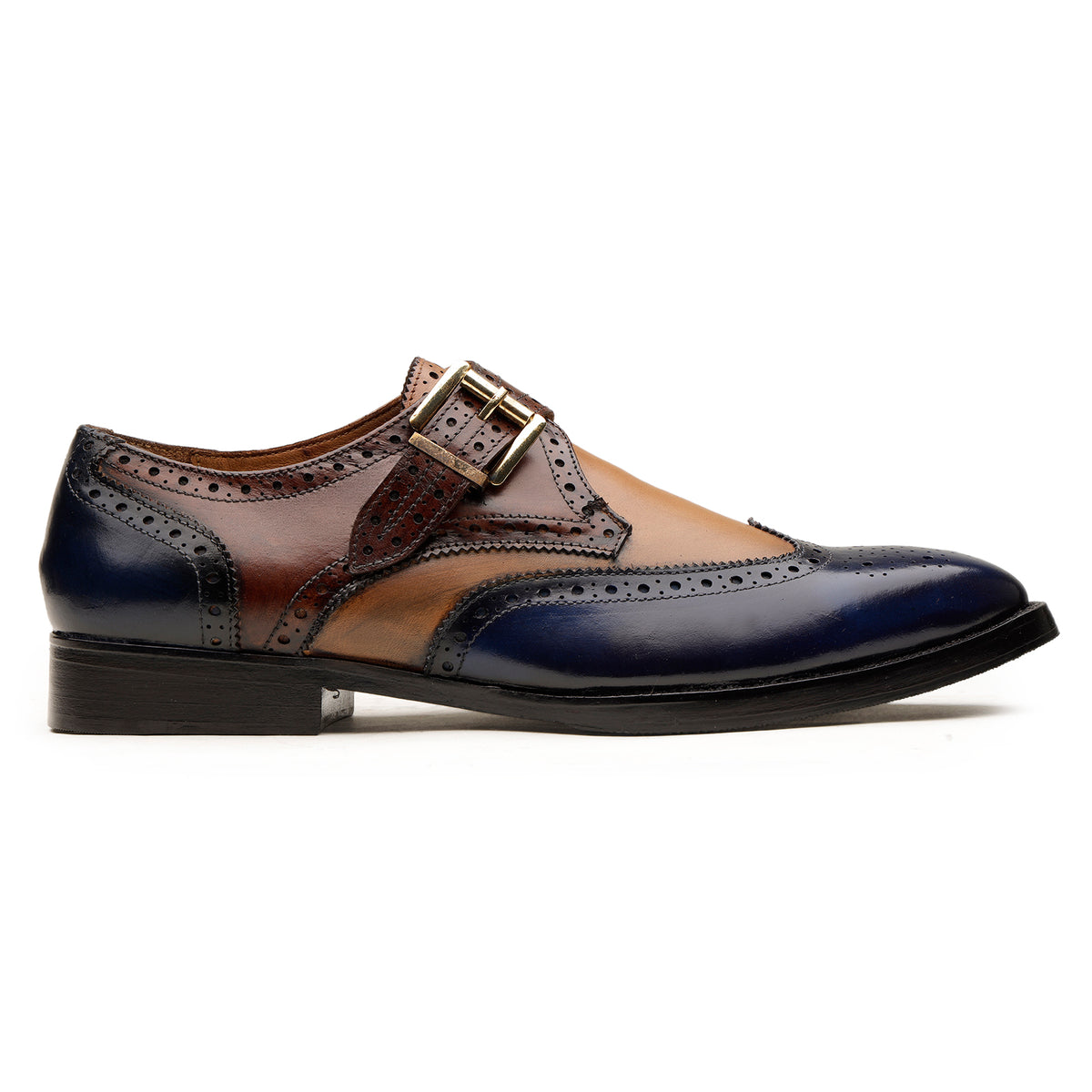Brown Double-Monk Strap Shoes