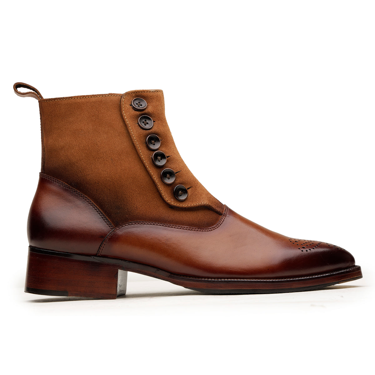 Brown Western-Inspired Ankle Boots