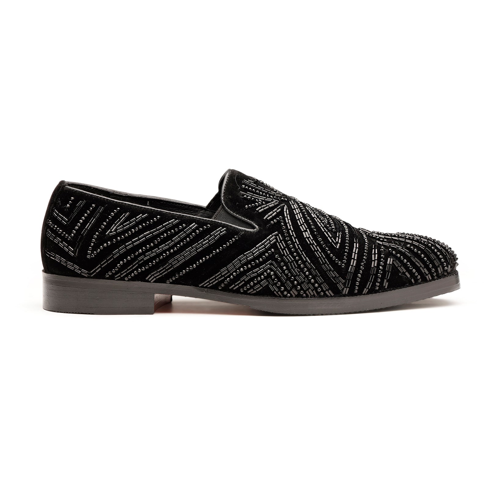 The Marseille Black Velvet Loafer