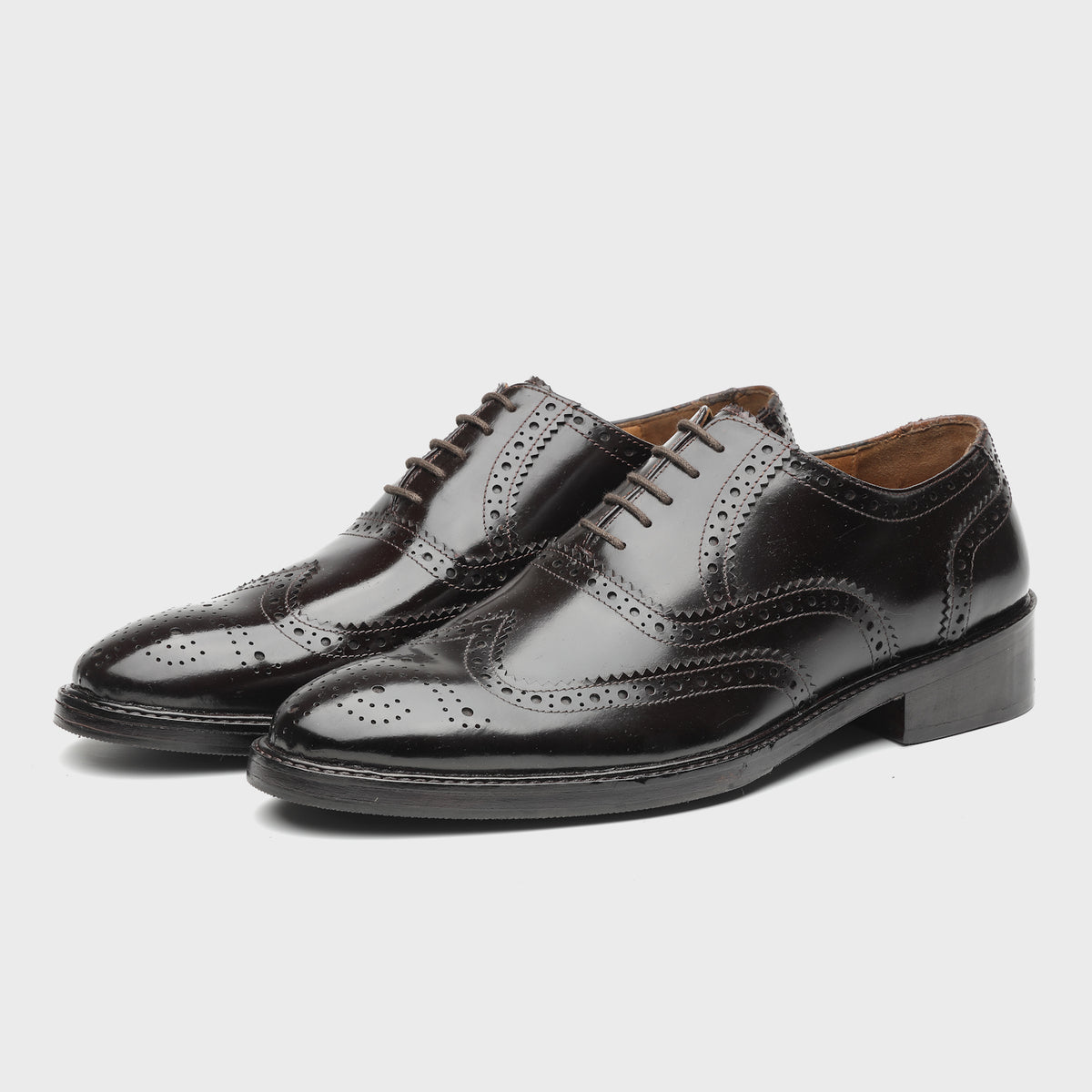 Black Wingtip Brogue Oxfords