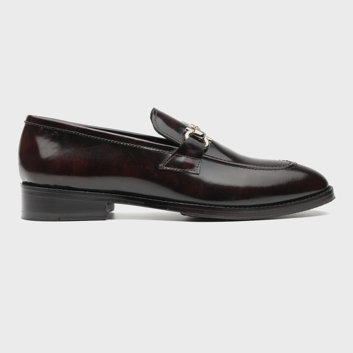 Mahogany Horsebit Leather Loafers