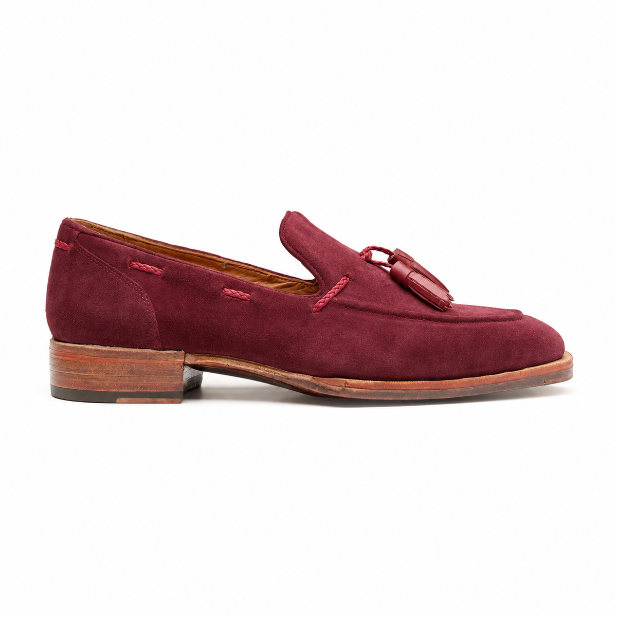 The Riviera Red-Suede Tassel Loafer