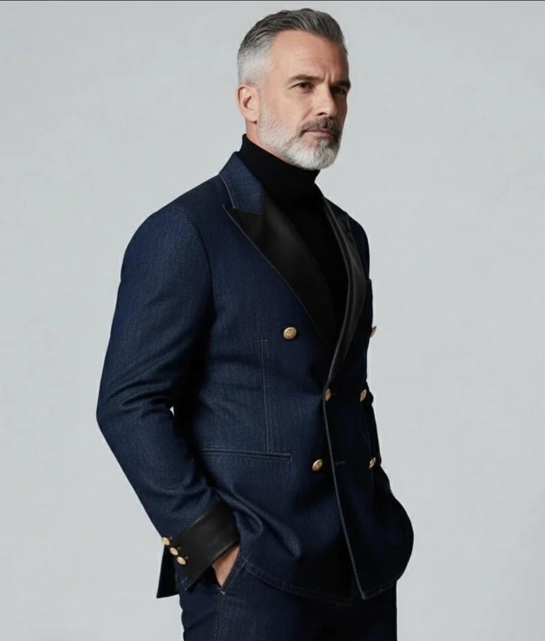 The Indigo Contrast Blazer