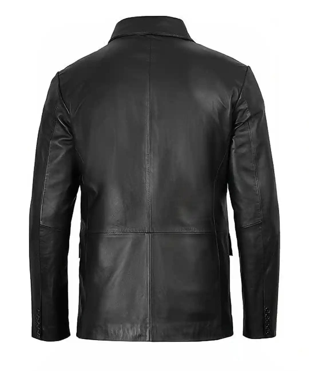 The Obsidian Leather Blazer