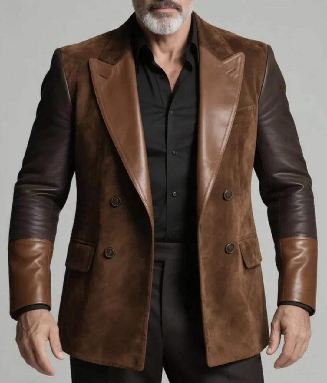 The Rustic Suede Contrast Blazer