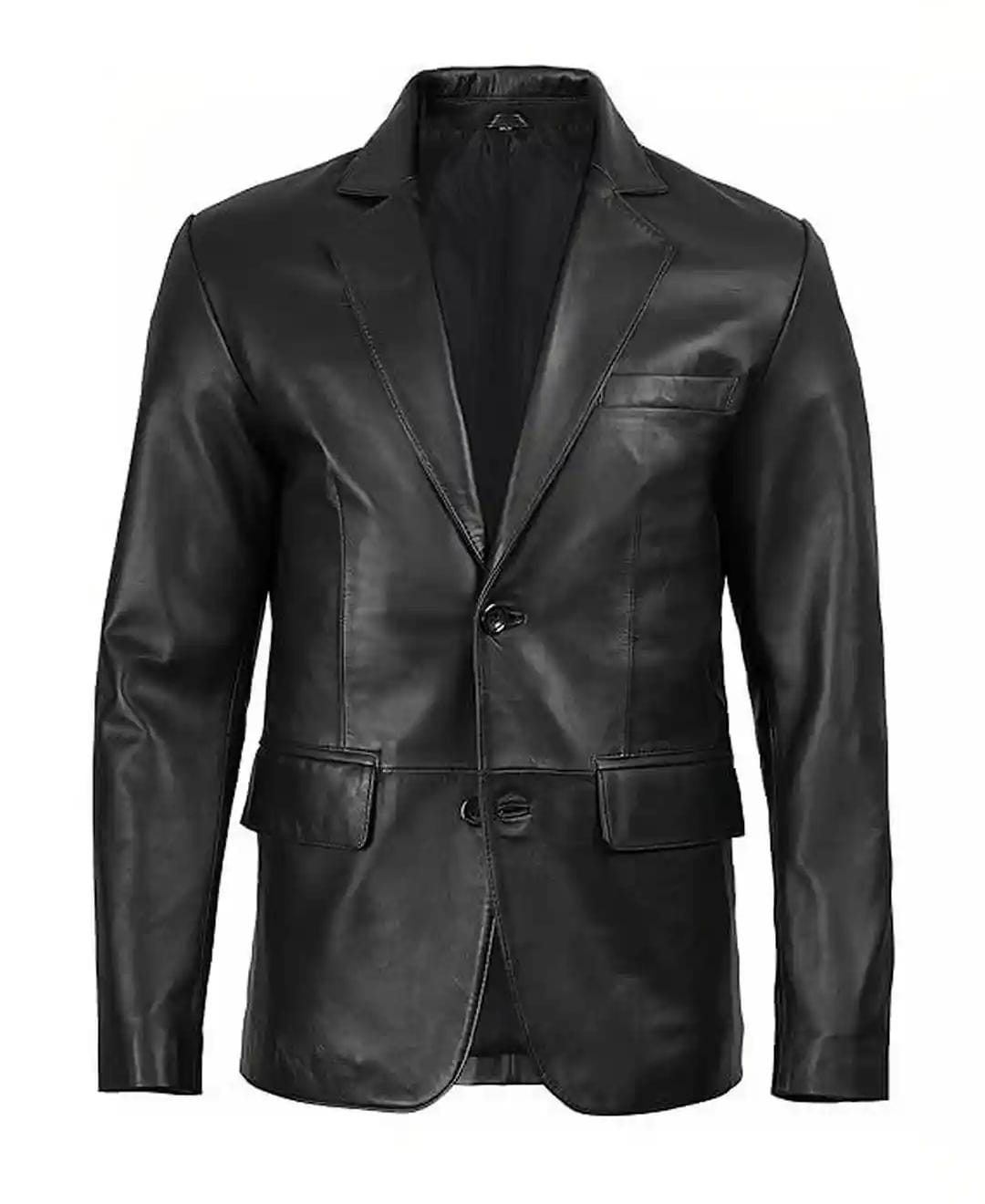 The Obsidian Leather Blazer